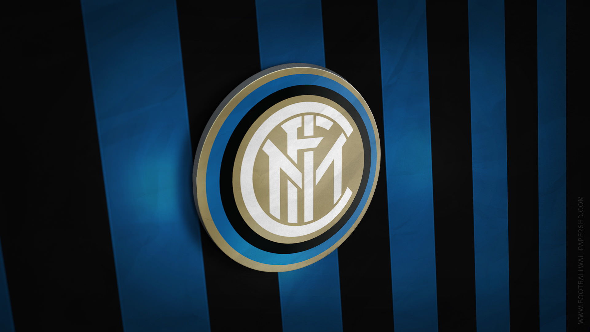 Inter, Logo, Strisce nerazzurre, Effetto 3D, Full HD, sfondo desktop