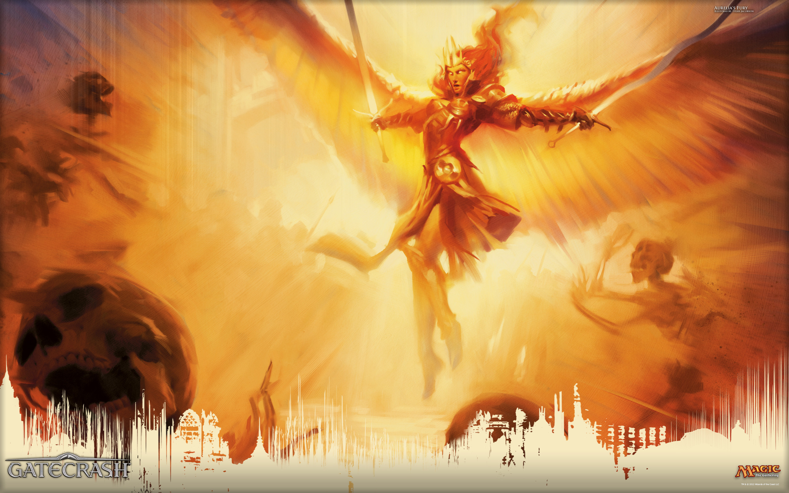 Gatecrash, MTG, Angelo, Fuoco, 2K, sfondo Windows 11