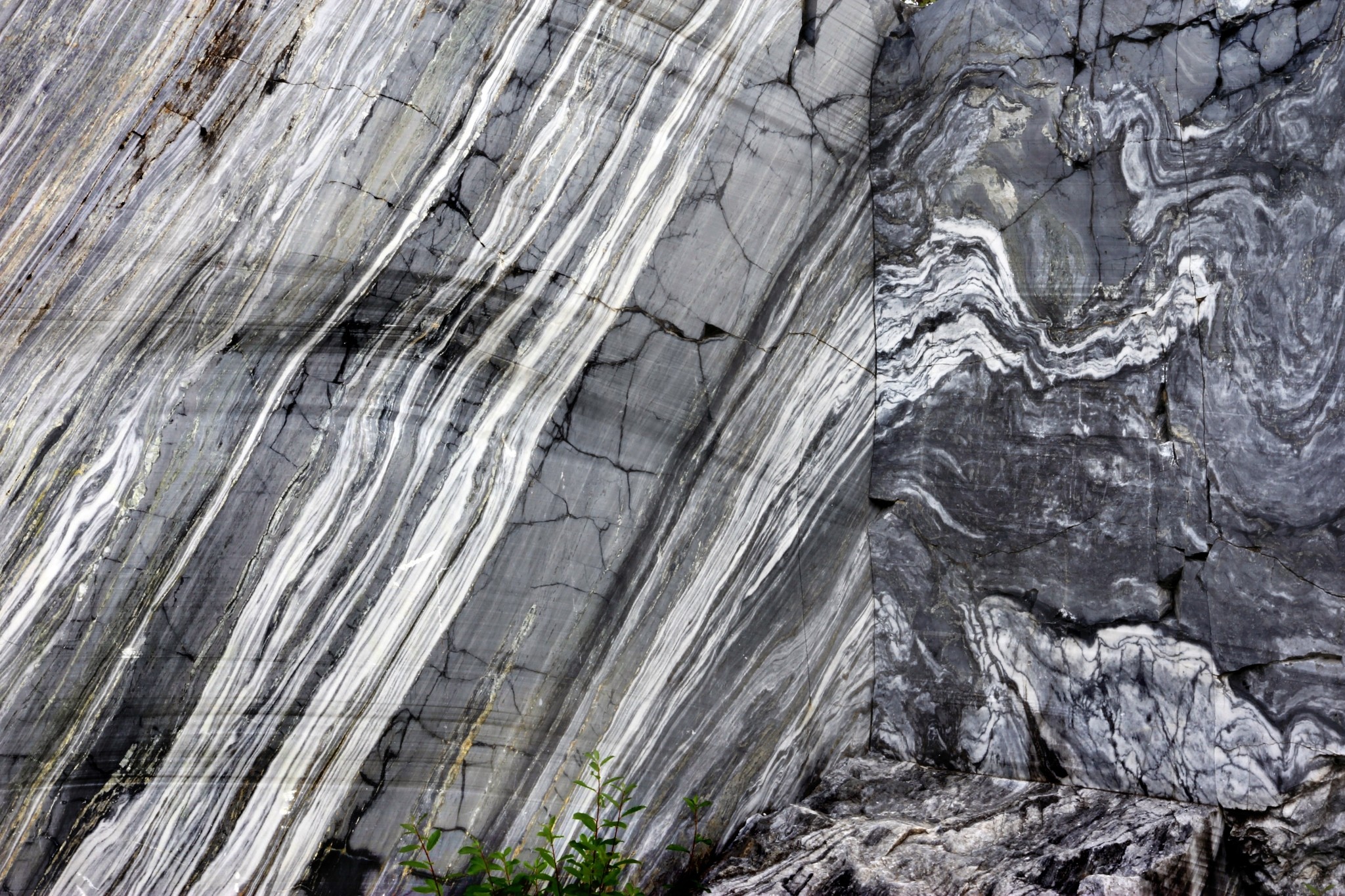 Roccia stratificata, Marmo grigio, Venature bianche, Pietra, Full HD, sfondo per portatile