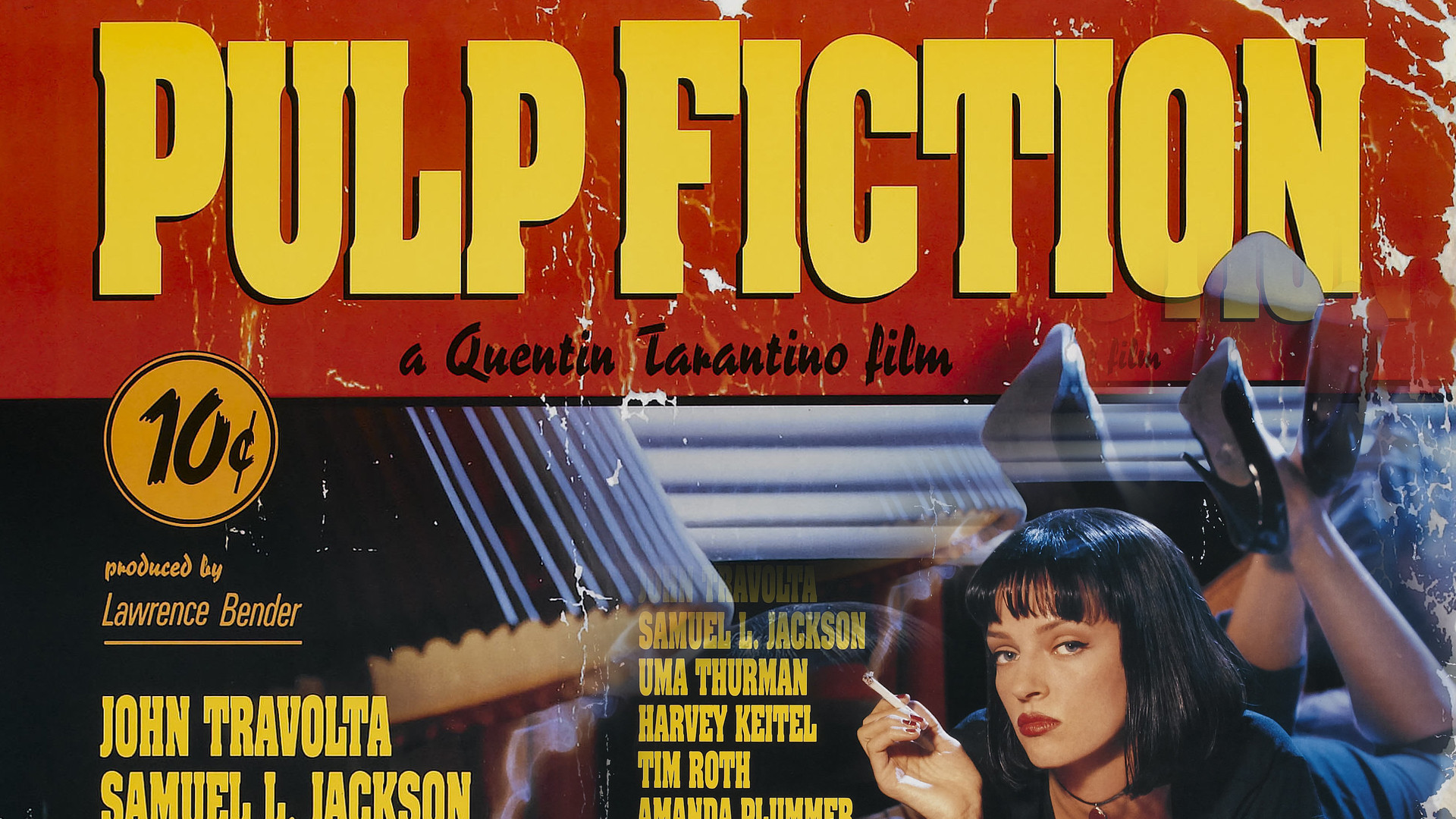 Pulp Fiction, Locandina, Uma Thurman, Quentin Tarantino, 1920x1080, immagine di sfondo