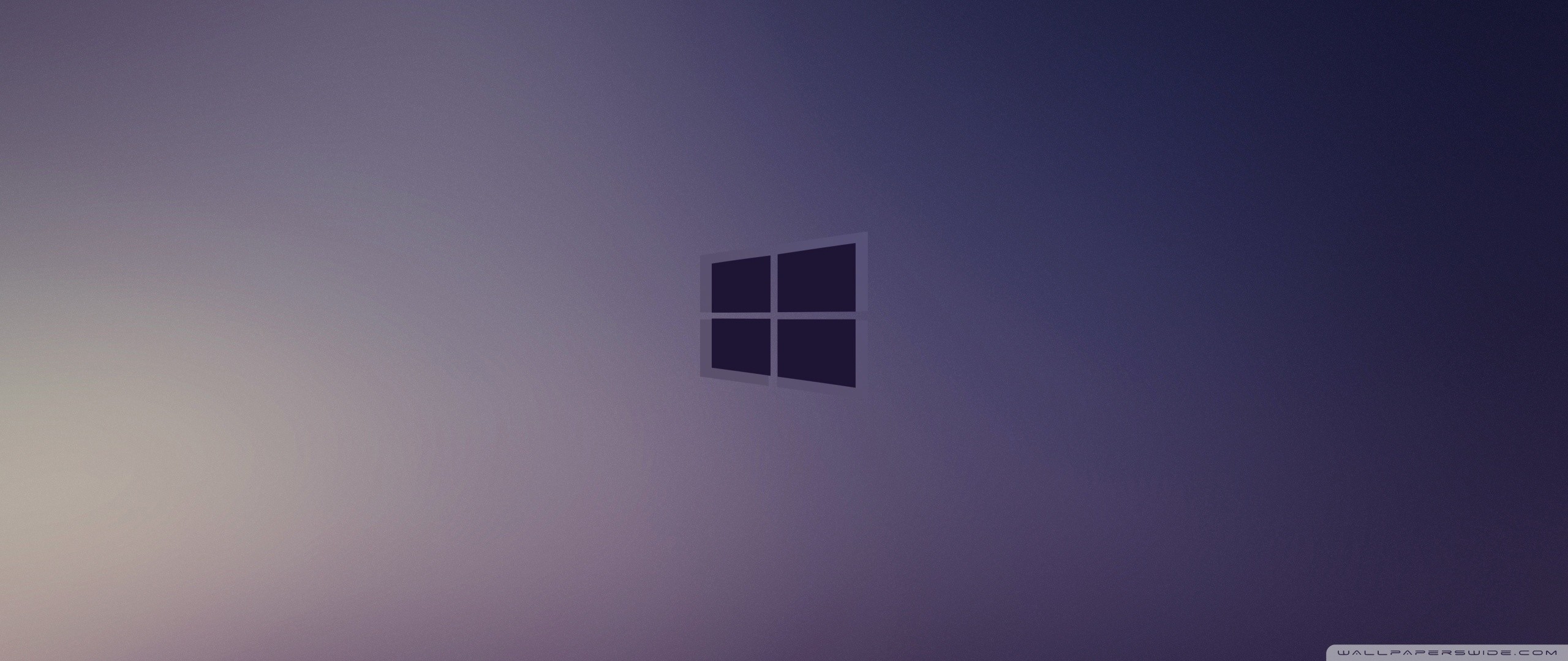 Logo Windows, Windows 10, Gradiente viola, Minimalista, 21:9 Full HD, sfondo widescreen