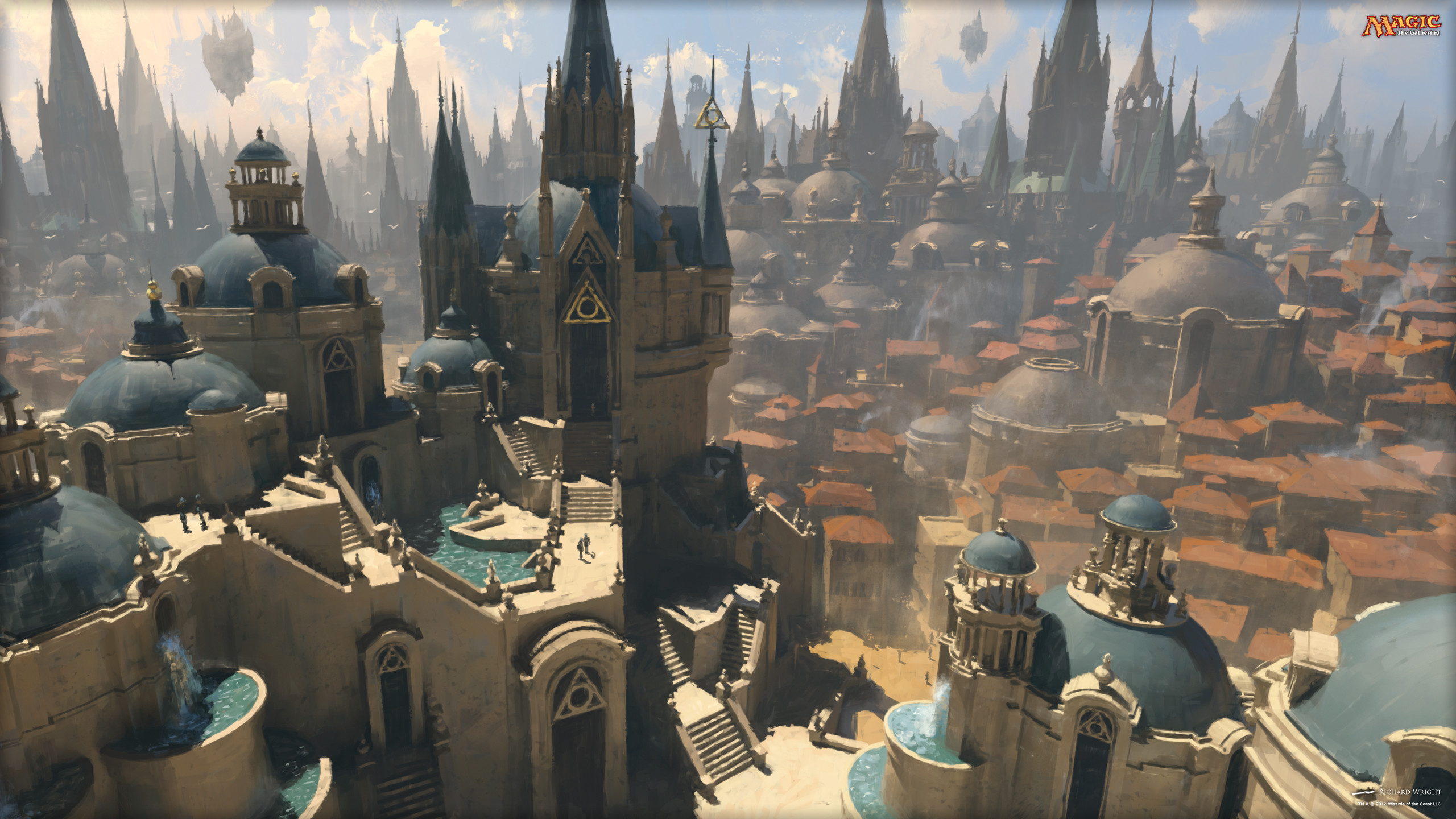 Magic: The Gathering, Città, Ravnica, Architettura, 2560x1440, sfondo per PC