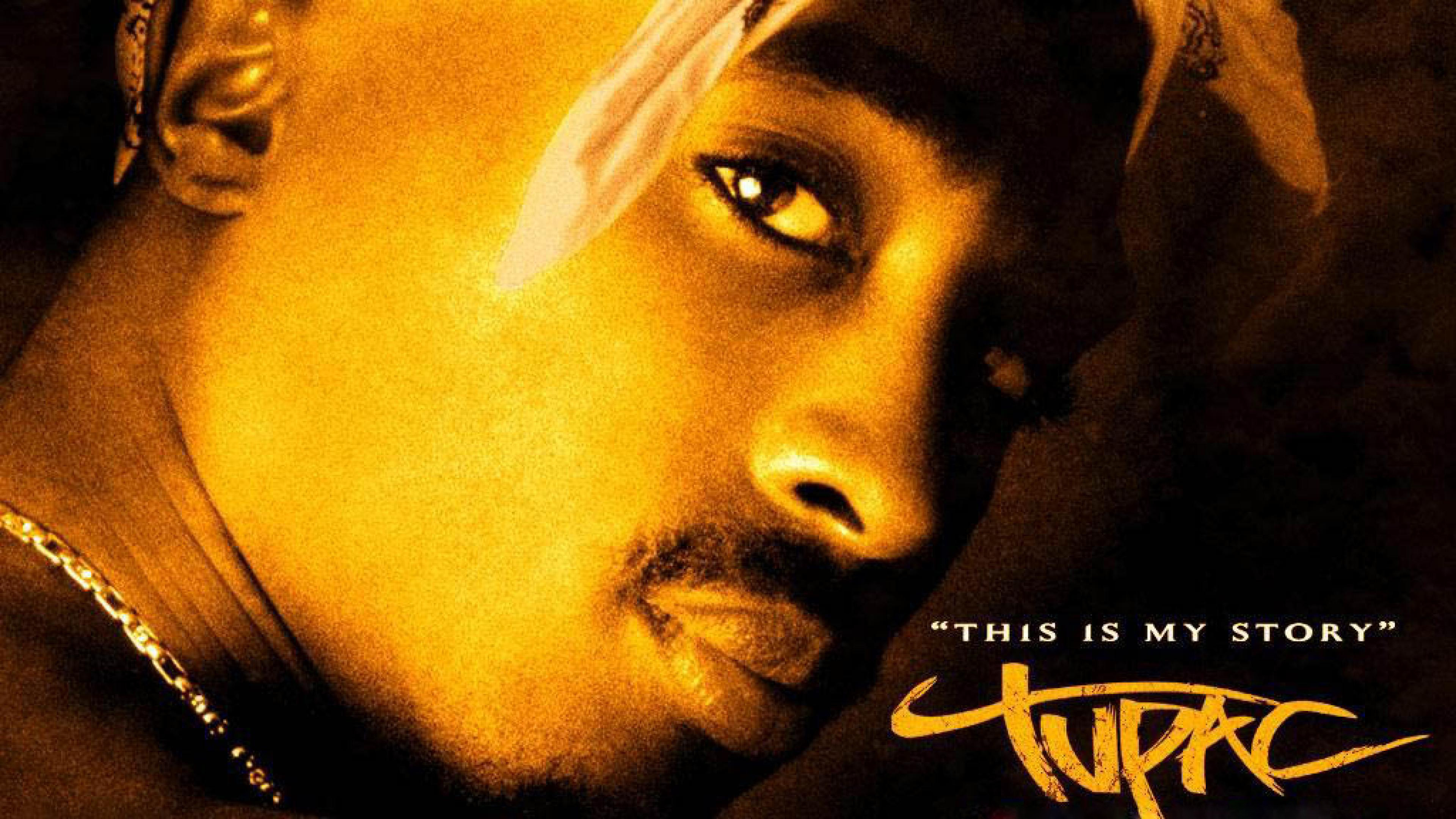 Tupac Shakur, 2Pac, This Is My Story, Oro, 16:9 4K, sfondo widescreen