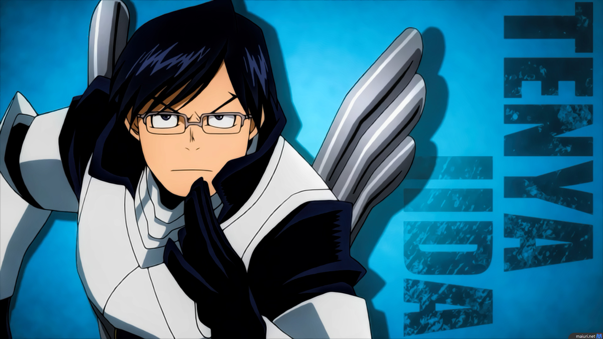 Tenya Iida, My Hero Academia, Azzurro, Anime, Full HD, sfondo Windows 11