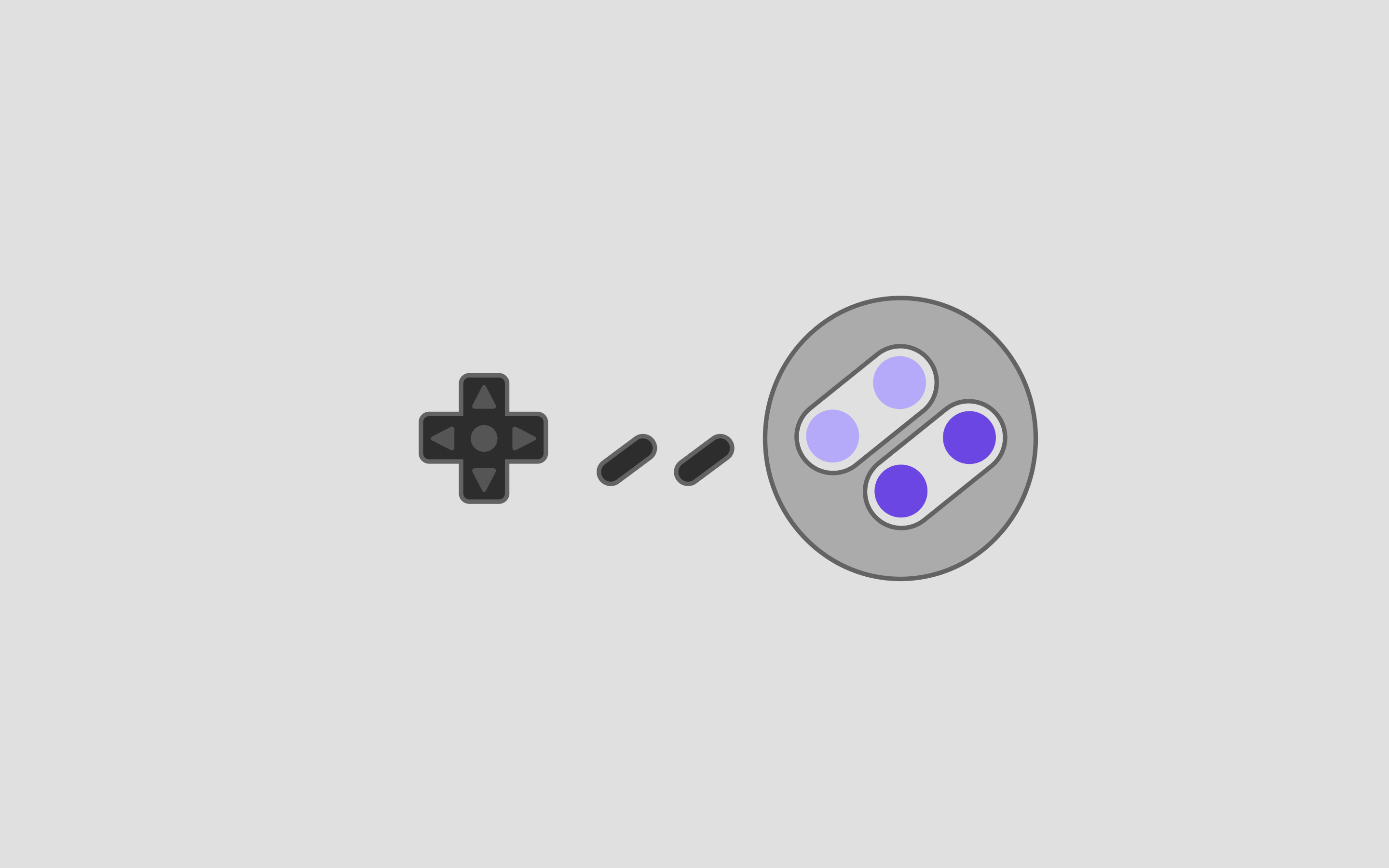 Controller SNES, Minimalismo, Sfondo grigio, 2K, wallpaper per PC