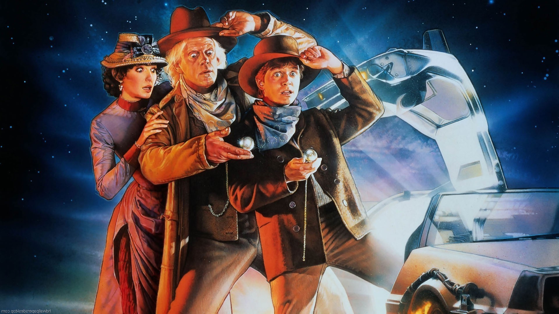 Doc Brown, Marty McFly, Clara Clayton, Ritorno al futuro - Parte III, Locandina, sfondo 1080p