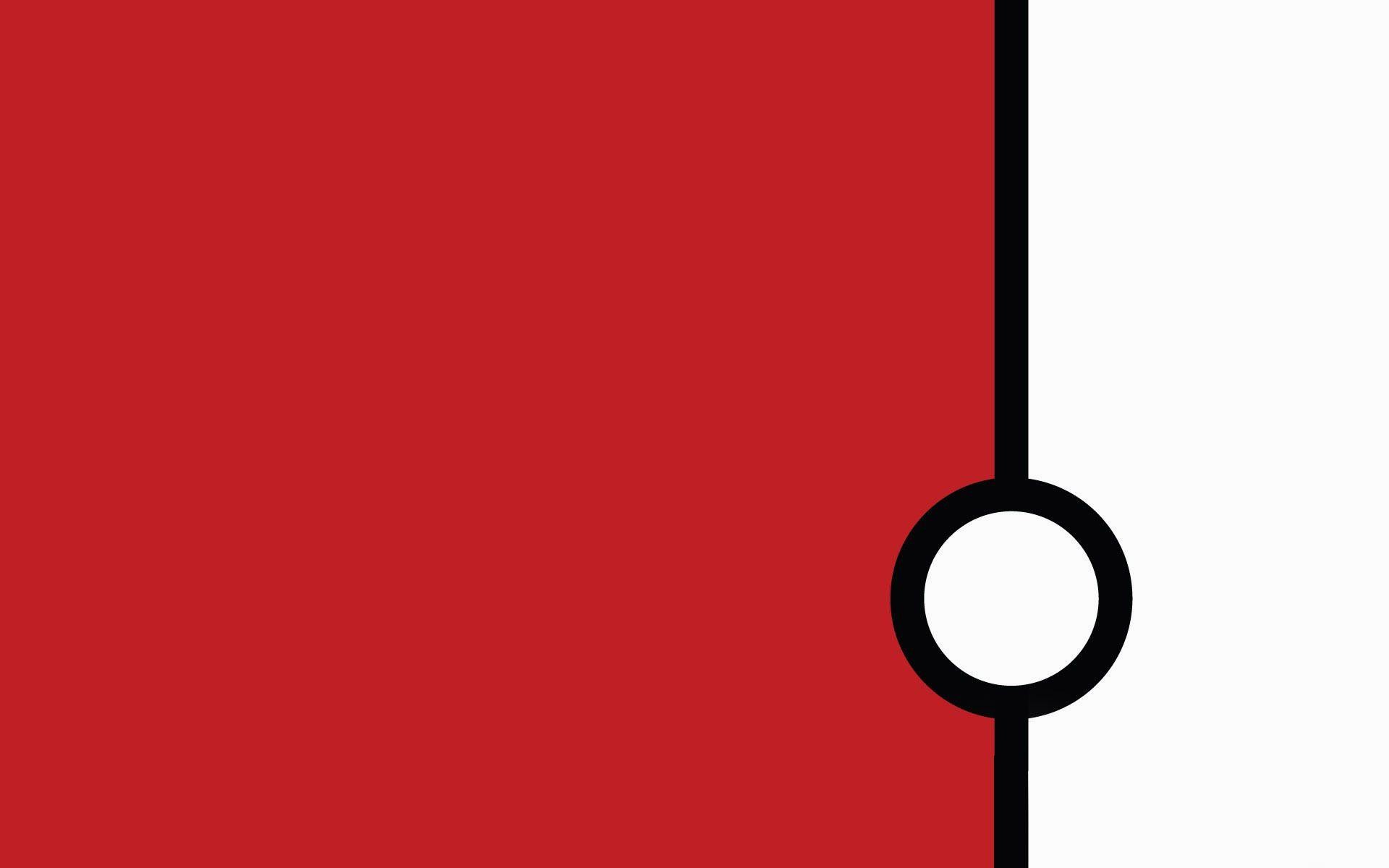 Poké Ball, Pokémon, Minimalista, Rosso, 1920x1200, sfondo per PC