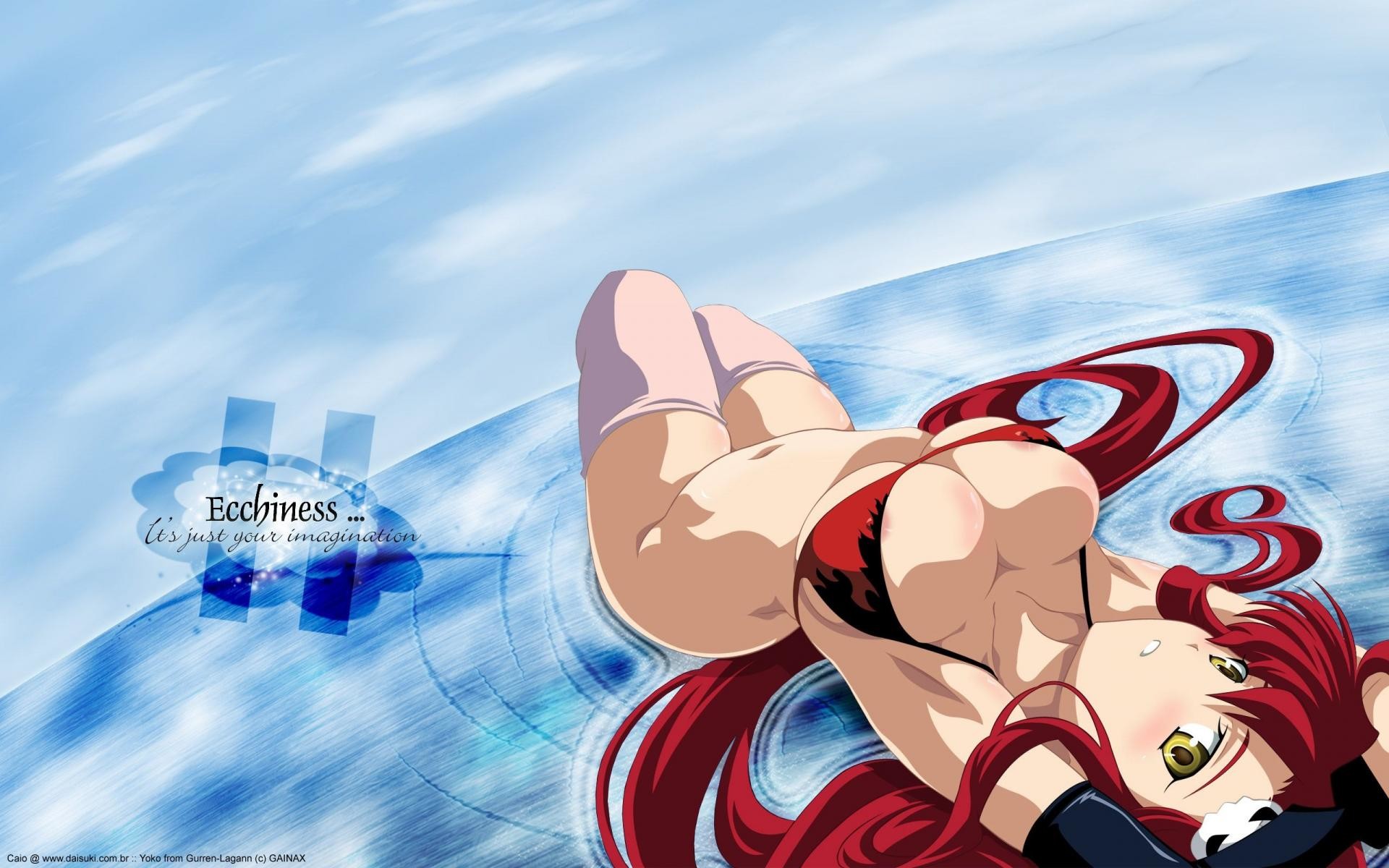 Yoko Littner, Gurren Lagann, Bikini, Azzurro, Full HD, sfondo per PC e portatile
