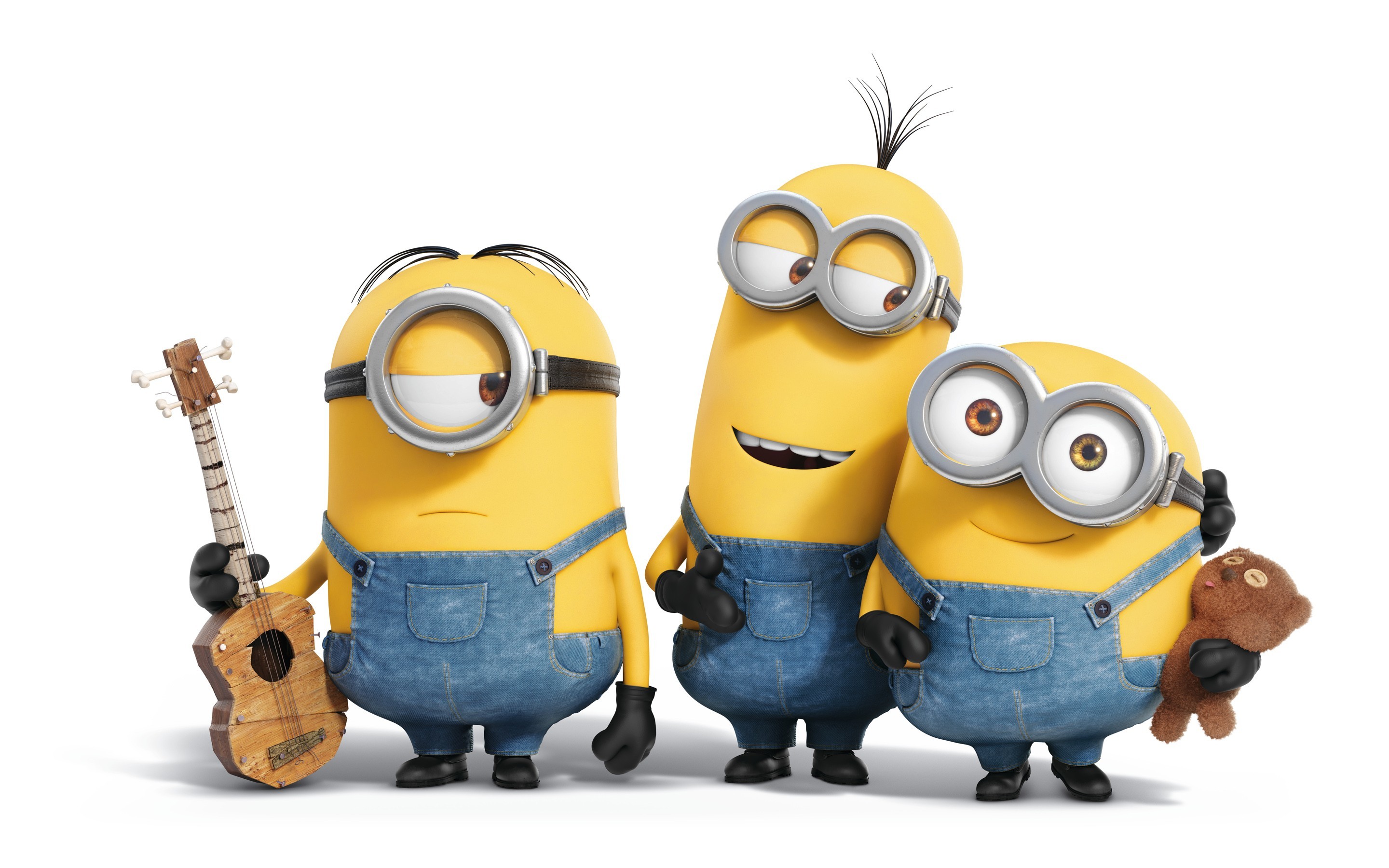 Minion, Kevin, Stuart, Bob, Chitarra, Orsacchiotto, immagine di sfondo Android