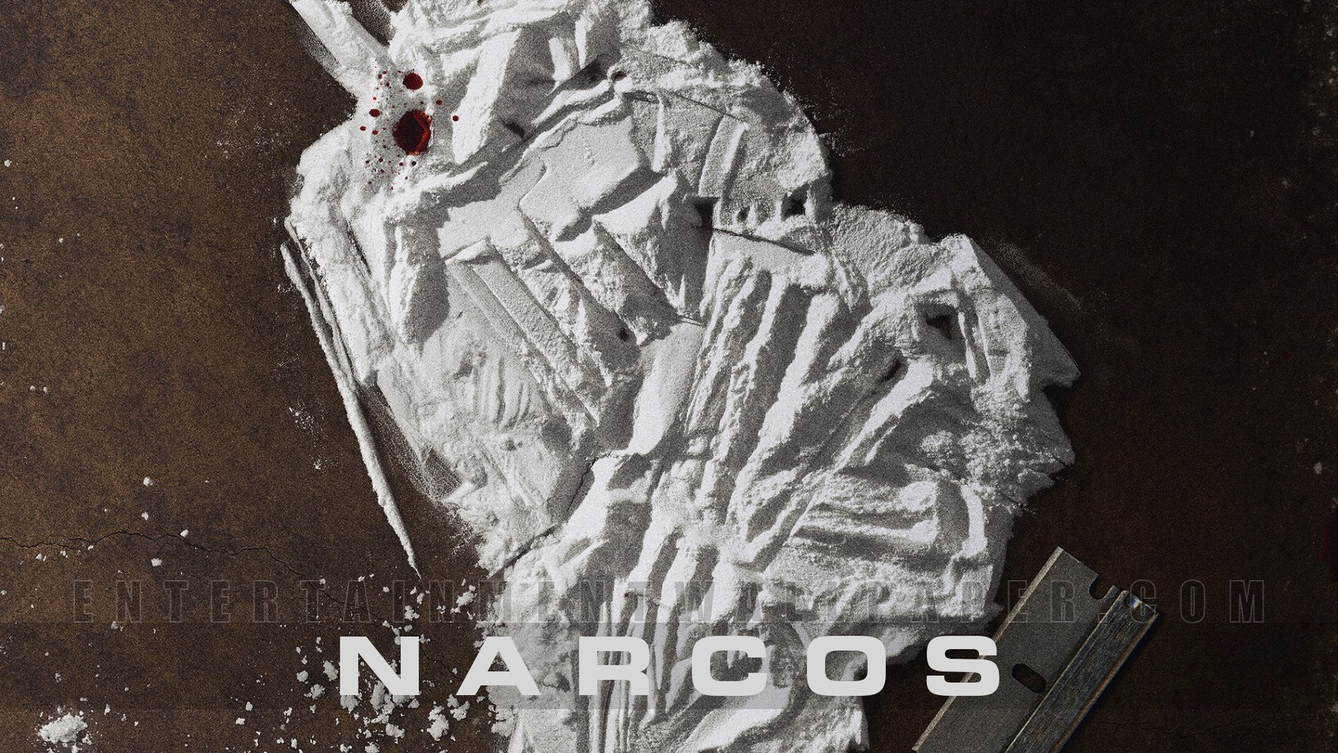 Narcos, Mappa della Colombia, Polvere bianca, Locandina, Marrone, sfondo Windows 11