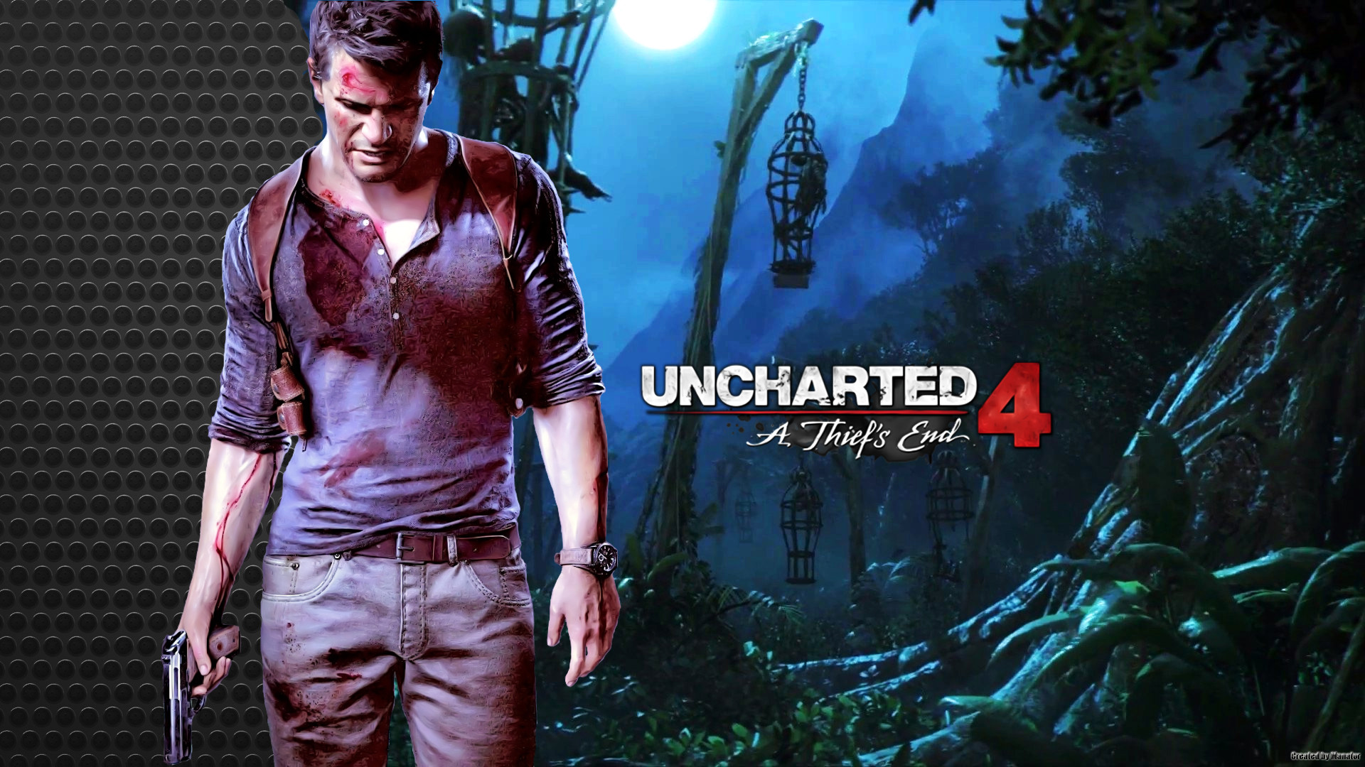 Nathan Drake, Uncharted 4: Fine di un ladro, Logo, Full HD, sfondo per portatile