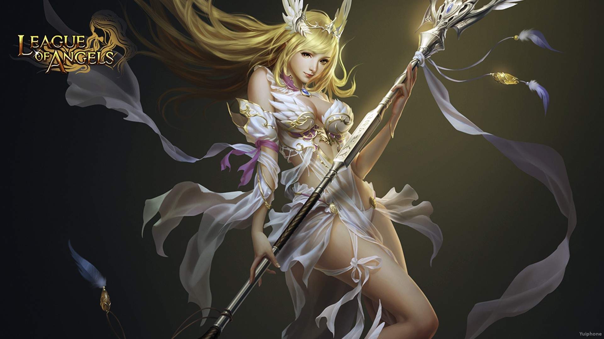 League of Angels, Angelo, Bastone, Ali, Videogioco, 16:9 Full HD, sfondo widescreen