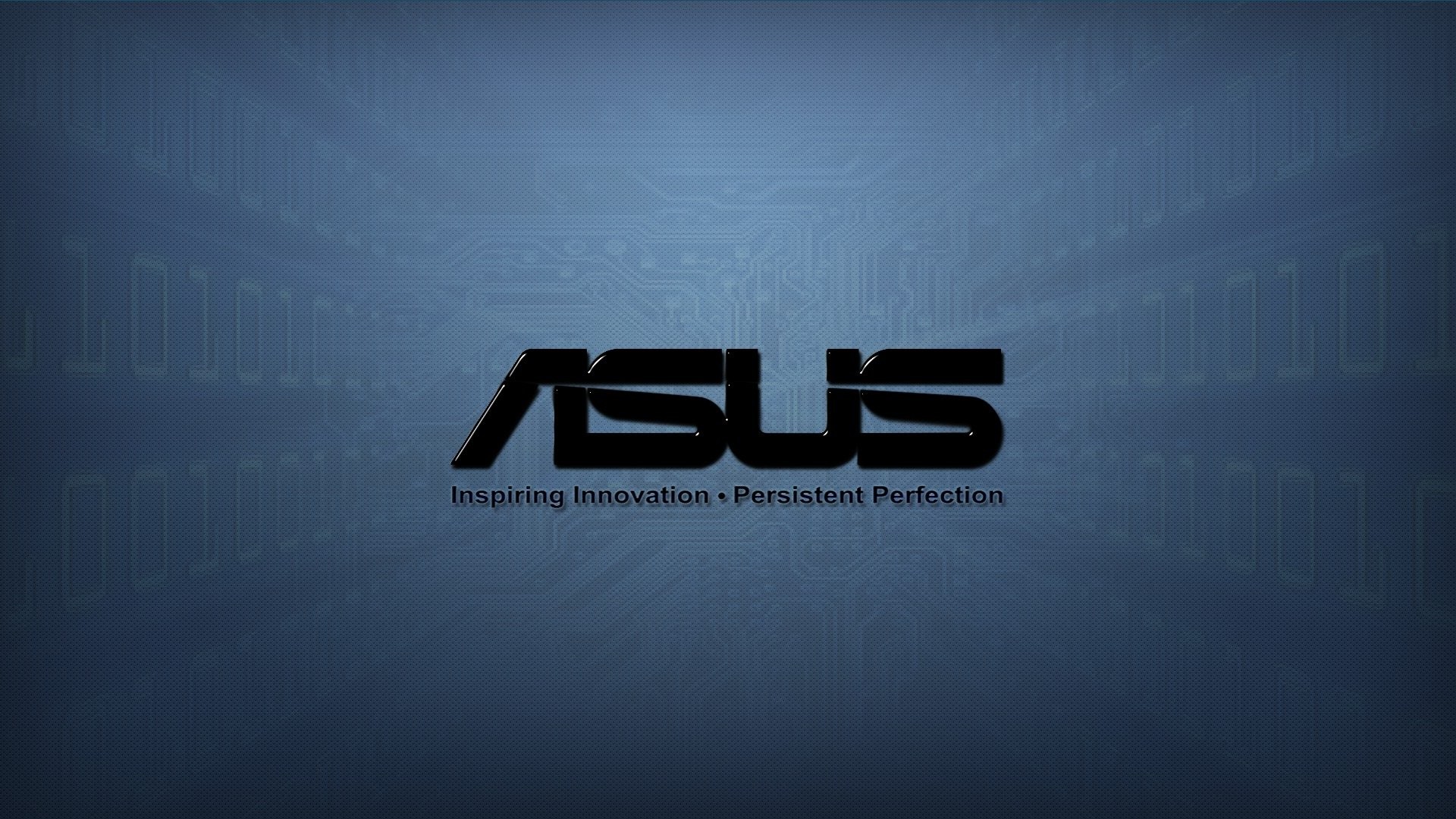 Asus, Inspiring Innovation Persistent Perfection, Logo, Sfondo blu, wallpaper per portatile