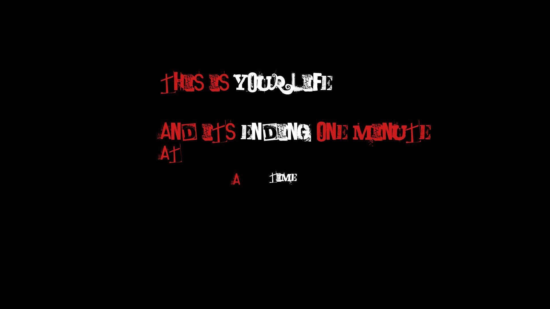 Fight Club, This is your life, Citazione, Sfondo nero, Full HD, wallpaper desktop