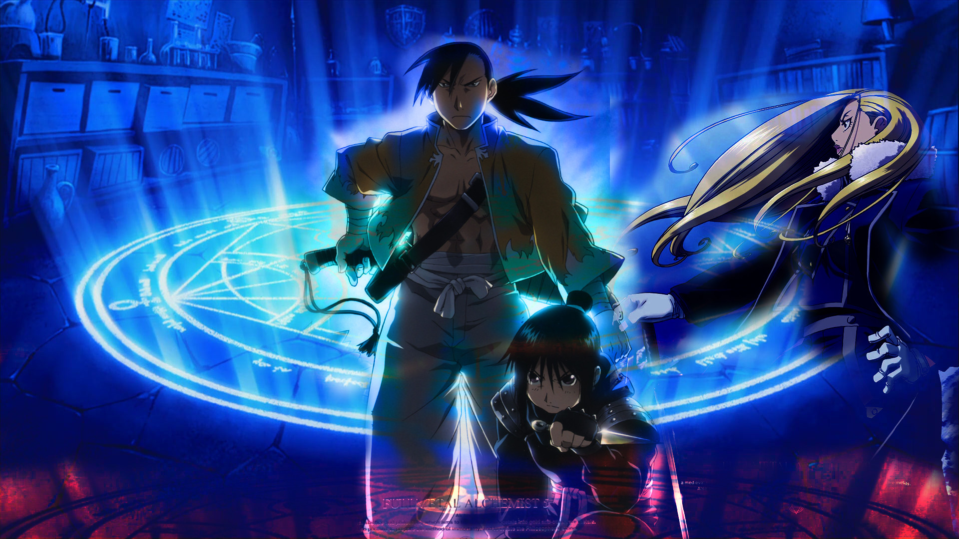 Ling Yao, Lan Fan, Fullmetal Alchemist: Brotherhood, Cerchio alchemico, Blu, sfondo Full HD