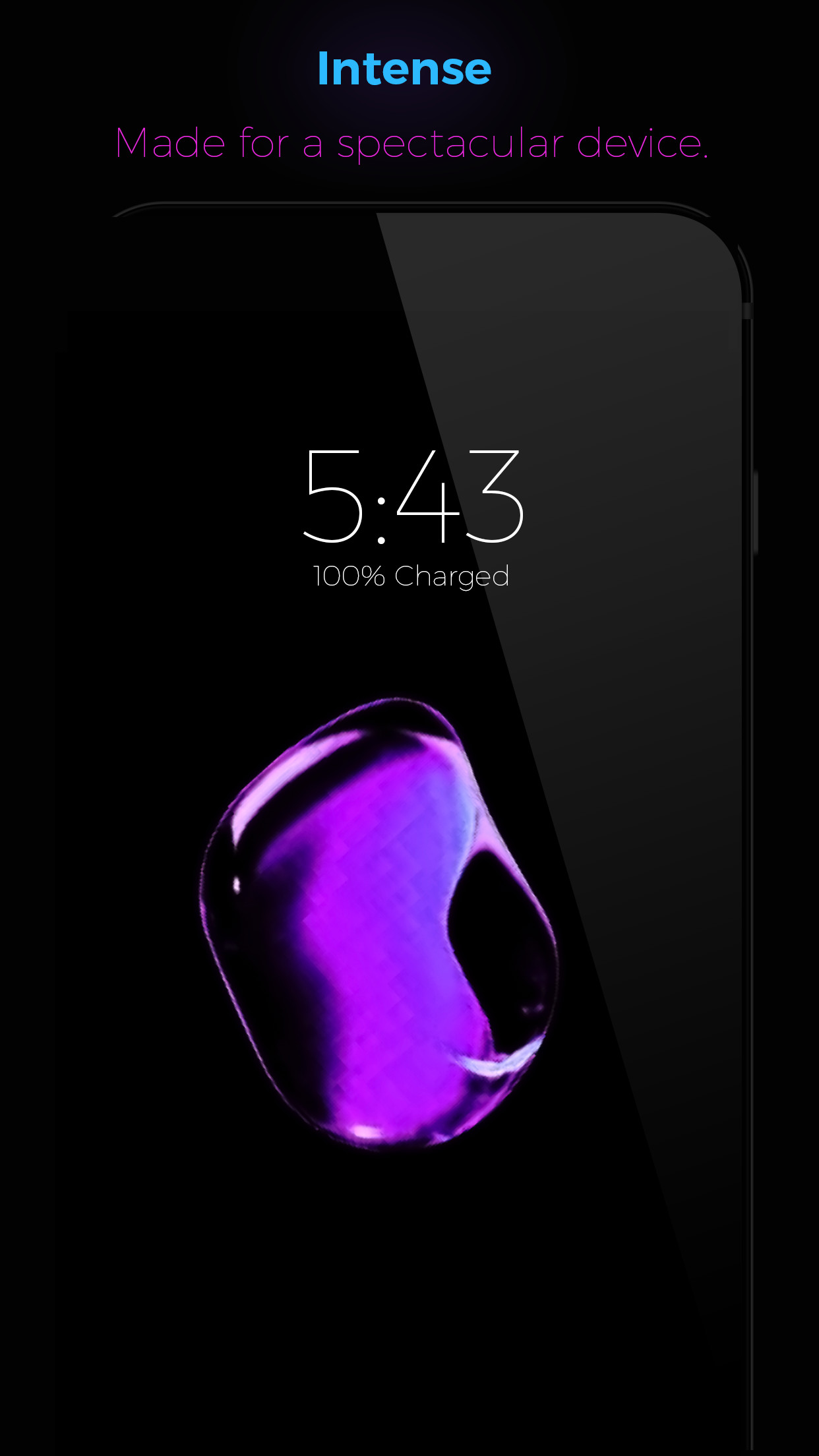 iPhone 7, Schermata di blocco, Goccia viola, Intense, Full HD, sfondo verticale per cellulare