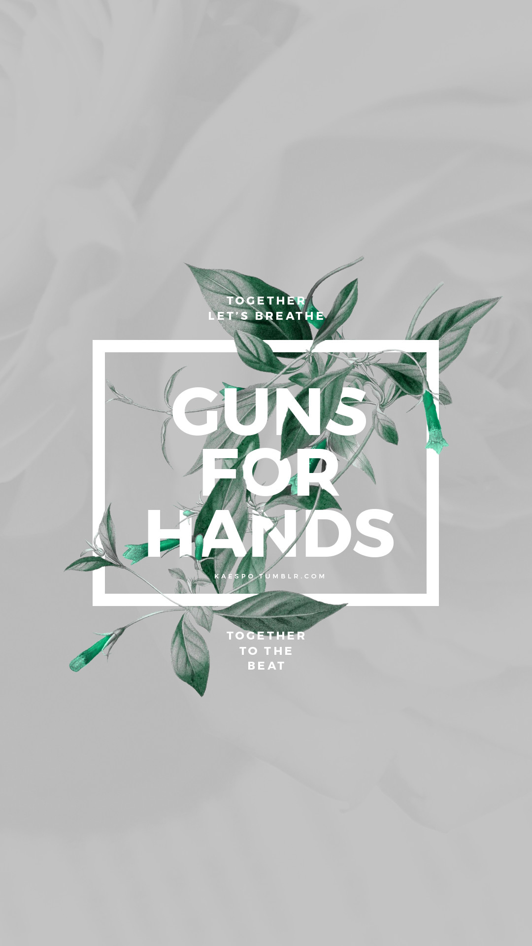 Twenty One Pilots, Guns for Hands, Foglie, Sfondo grigio, Full HD, schermata di blocco del cellulare
