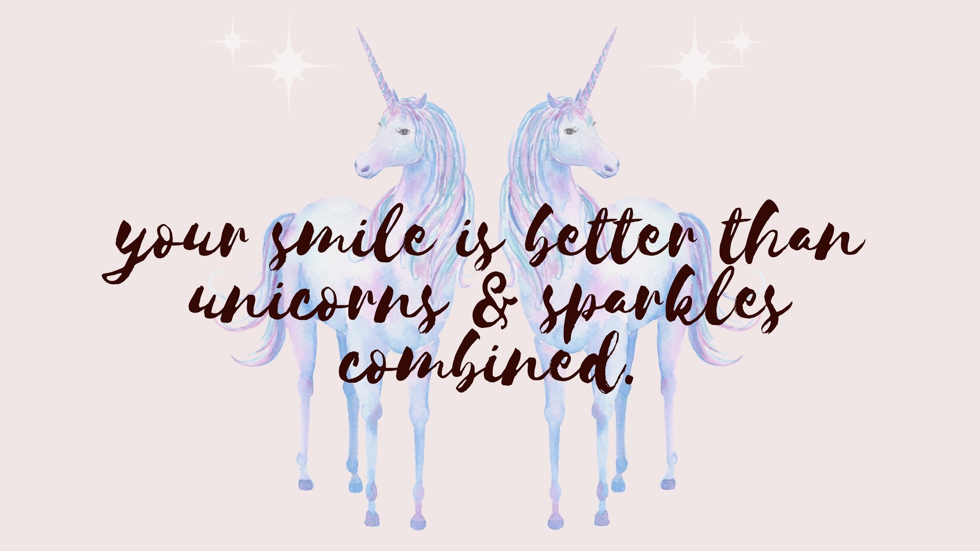 Unicorni, Citazione, Acquerello, Toni pastello, 16:9 Full HD, sfondo widescreen
