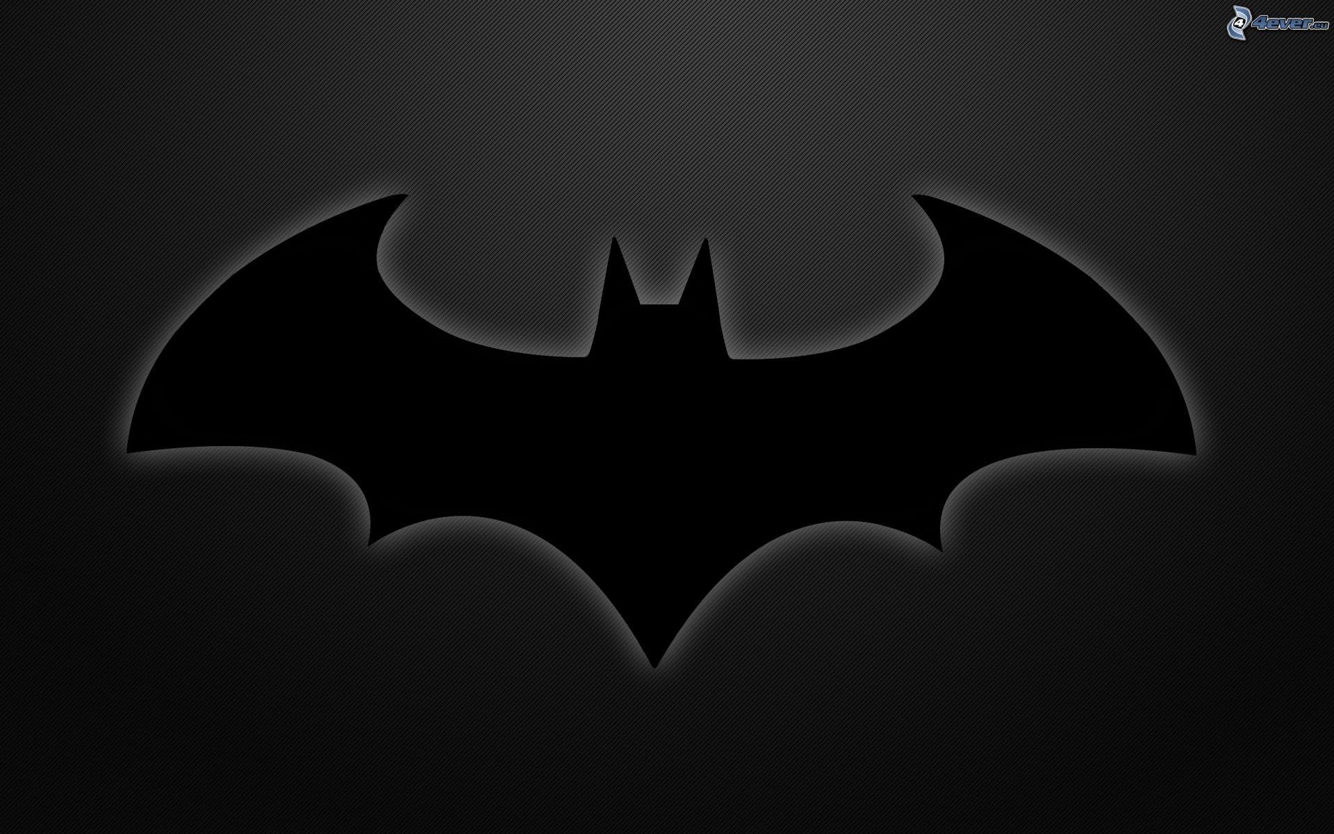 Logo di Batman, Batman, DC Comics, Grigio scuro, 1920x1200, sfondo per PC