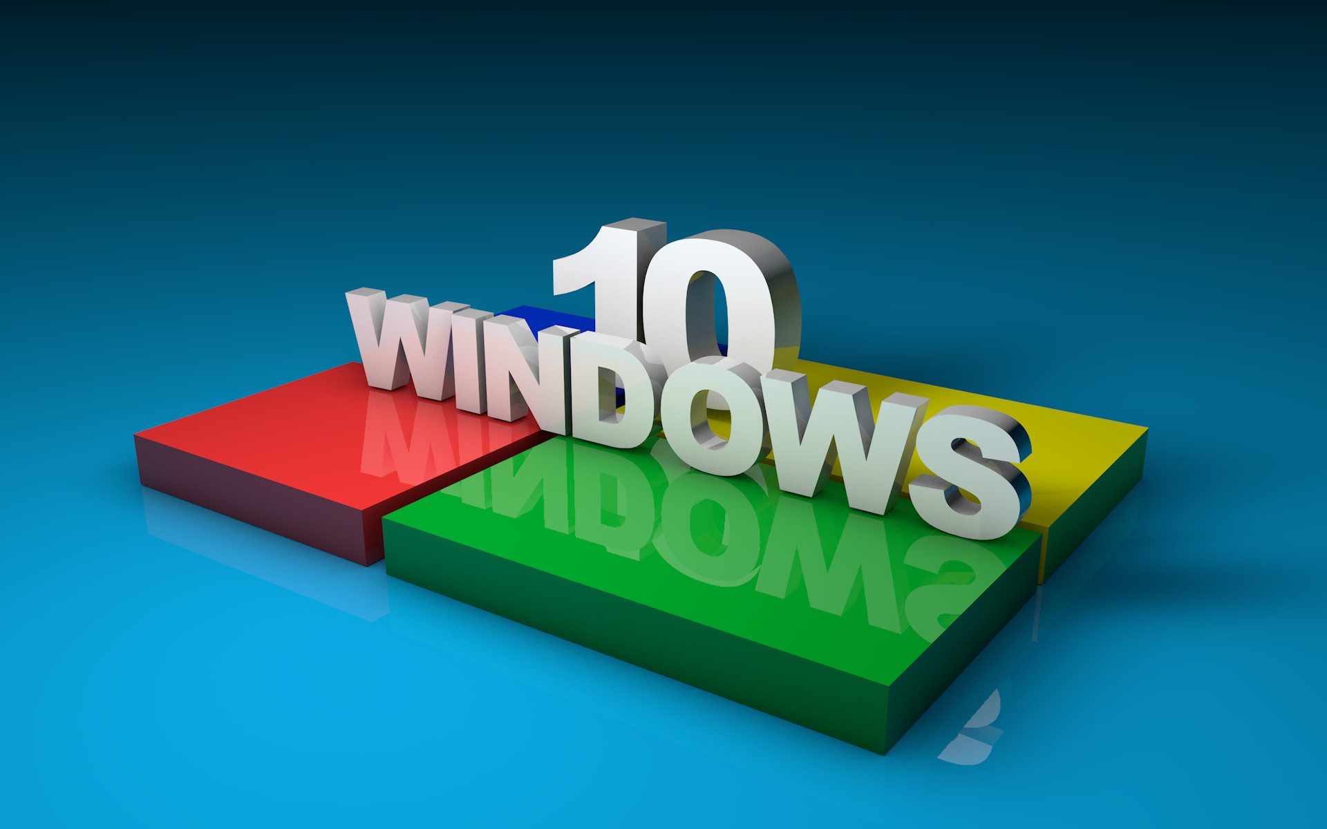 Windows 10, Scritta 3D, Logo Windows, Azzurro, 1920x1200, sfondo per PC