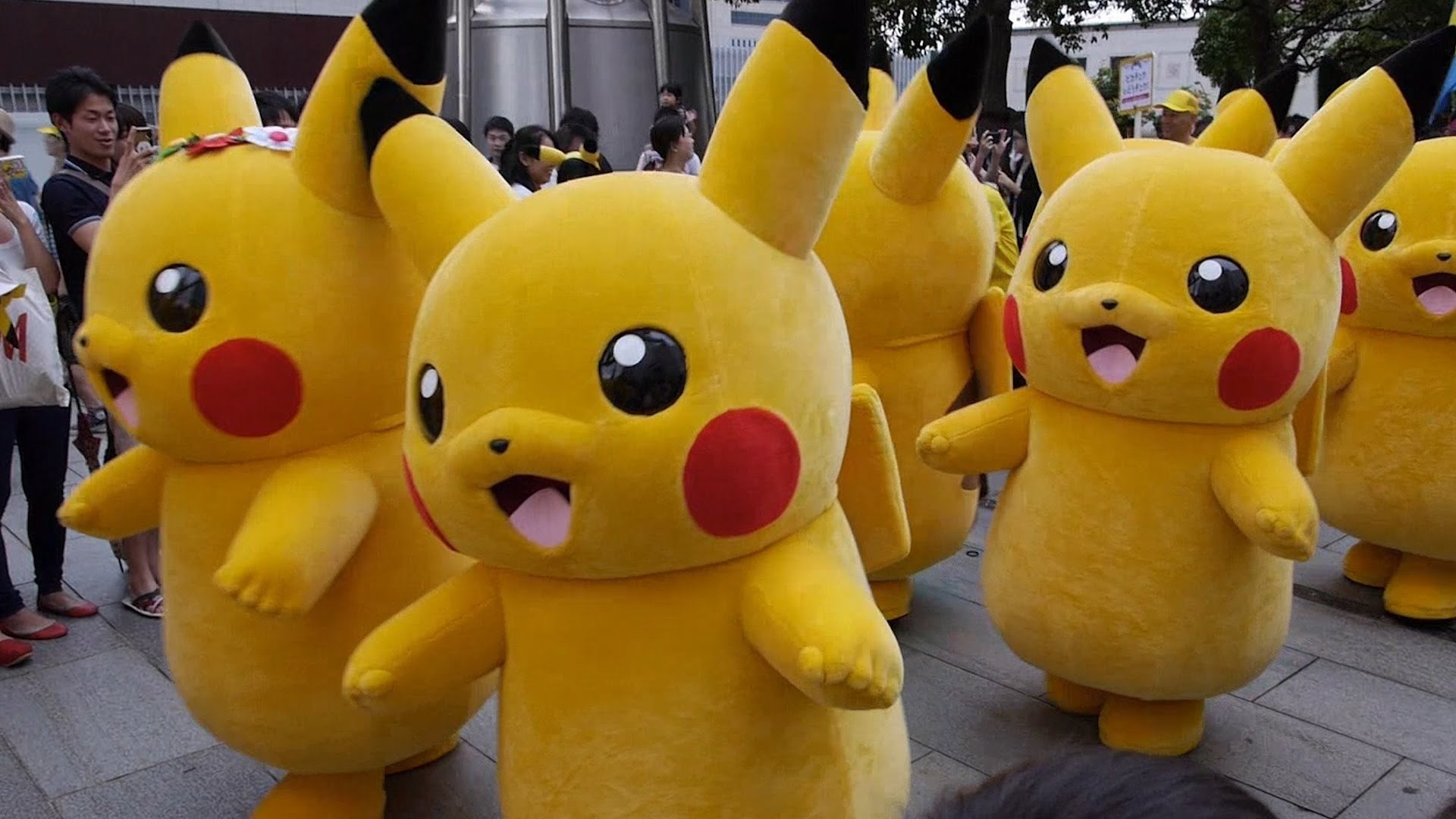 Pikachu, Pikachu Outbreak, Yokohama, Mascotte, Parata, Full HD, sfondo per portatile