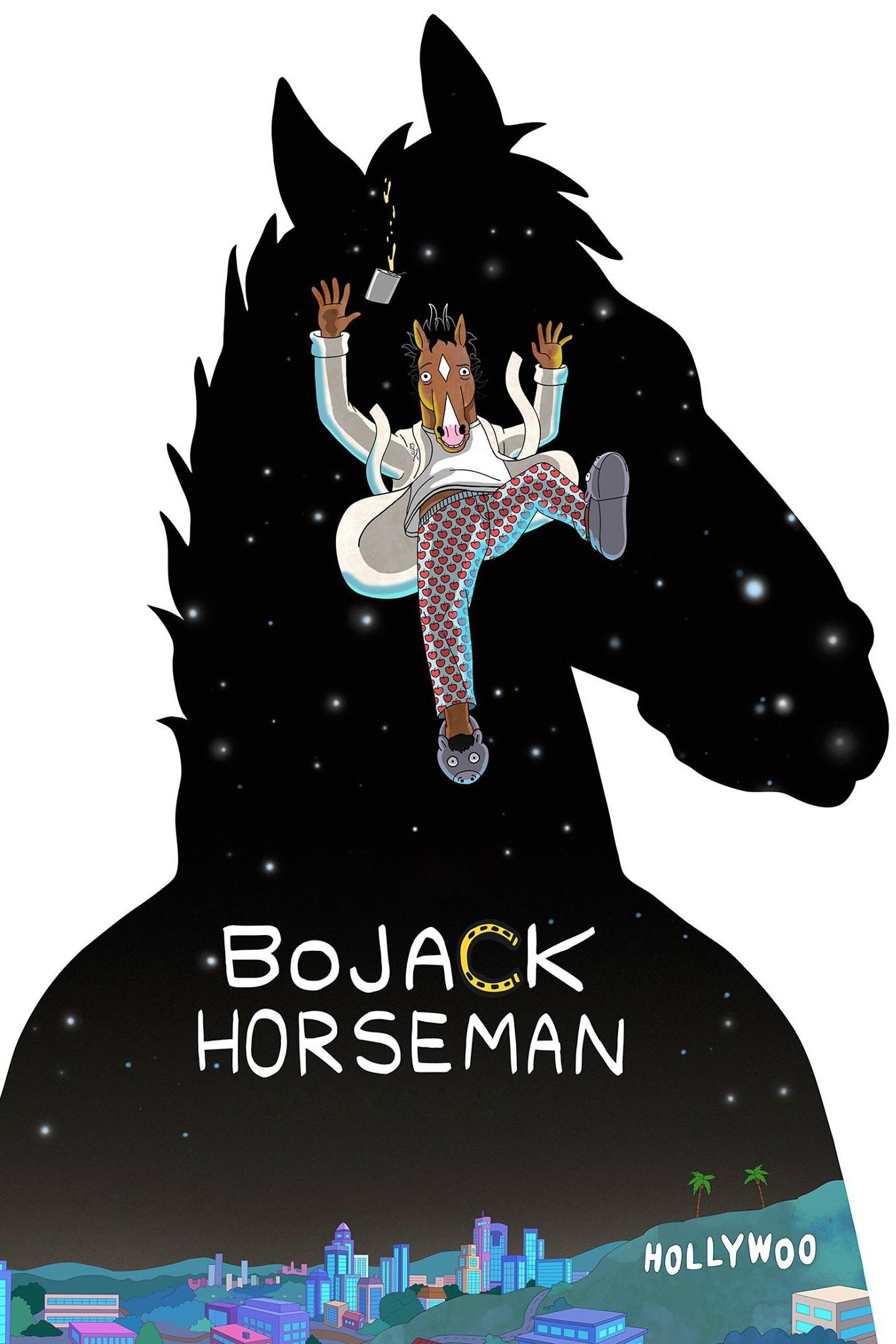 BoJack Horseman, Silhouette, Hollywood, Stelle, Full HD, wallpaper per tablet