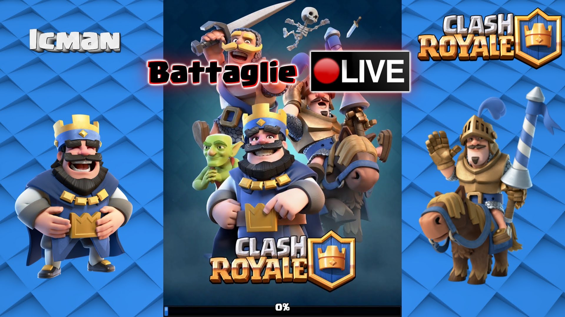Clash Royale, Re Blu, Principe, Live, Miniatura, Full HD 1080p, sfondo desktop