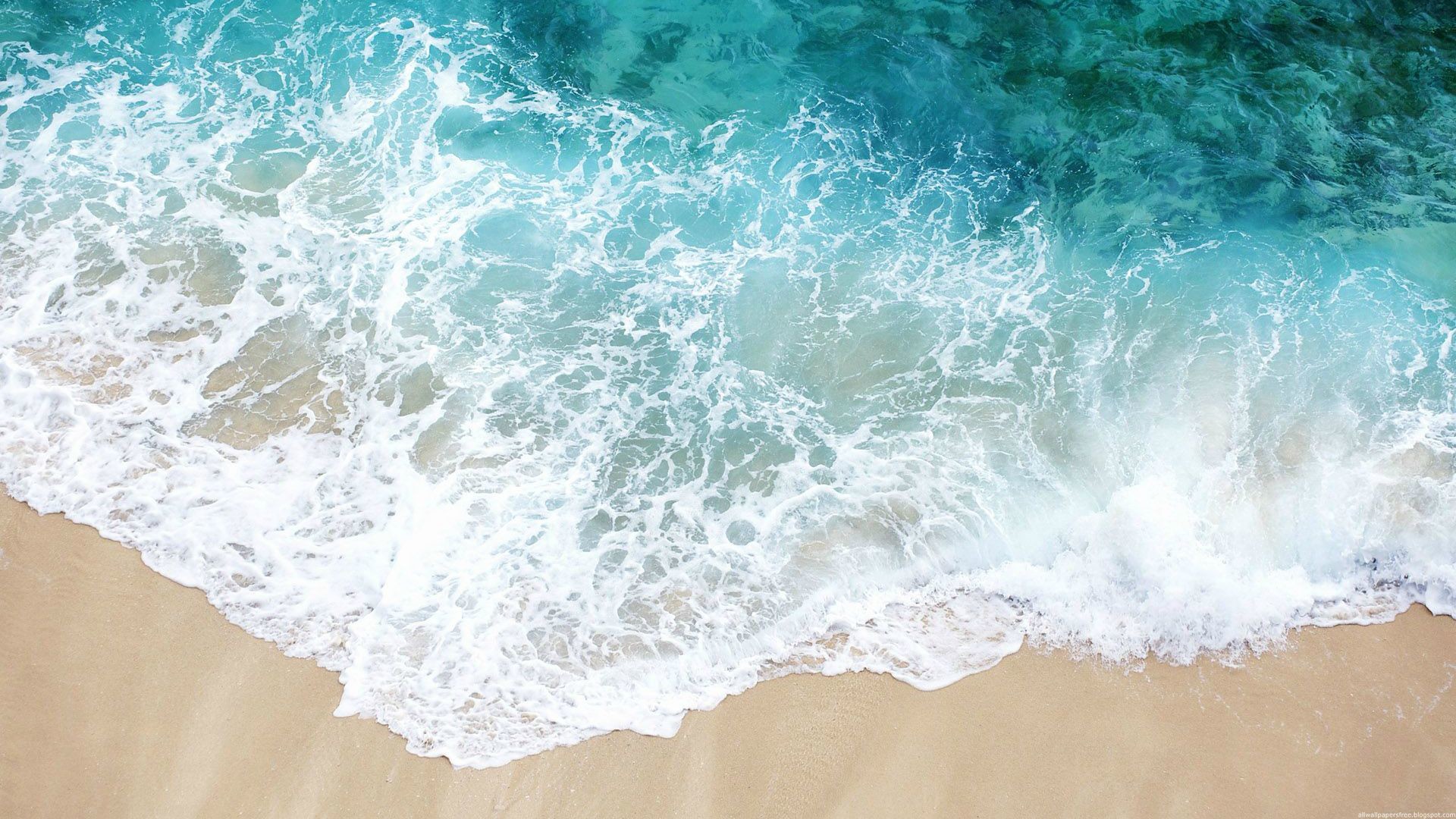 Onda, Spiaggia, Schiuma, Vista aerea, Full HD, sfondo per il tuo computer