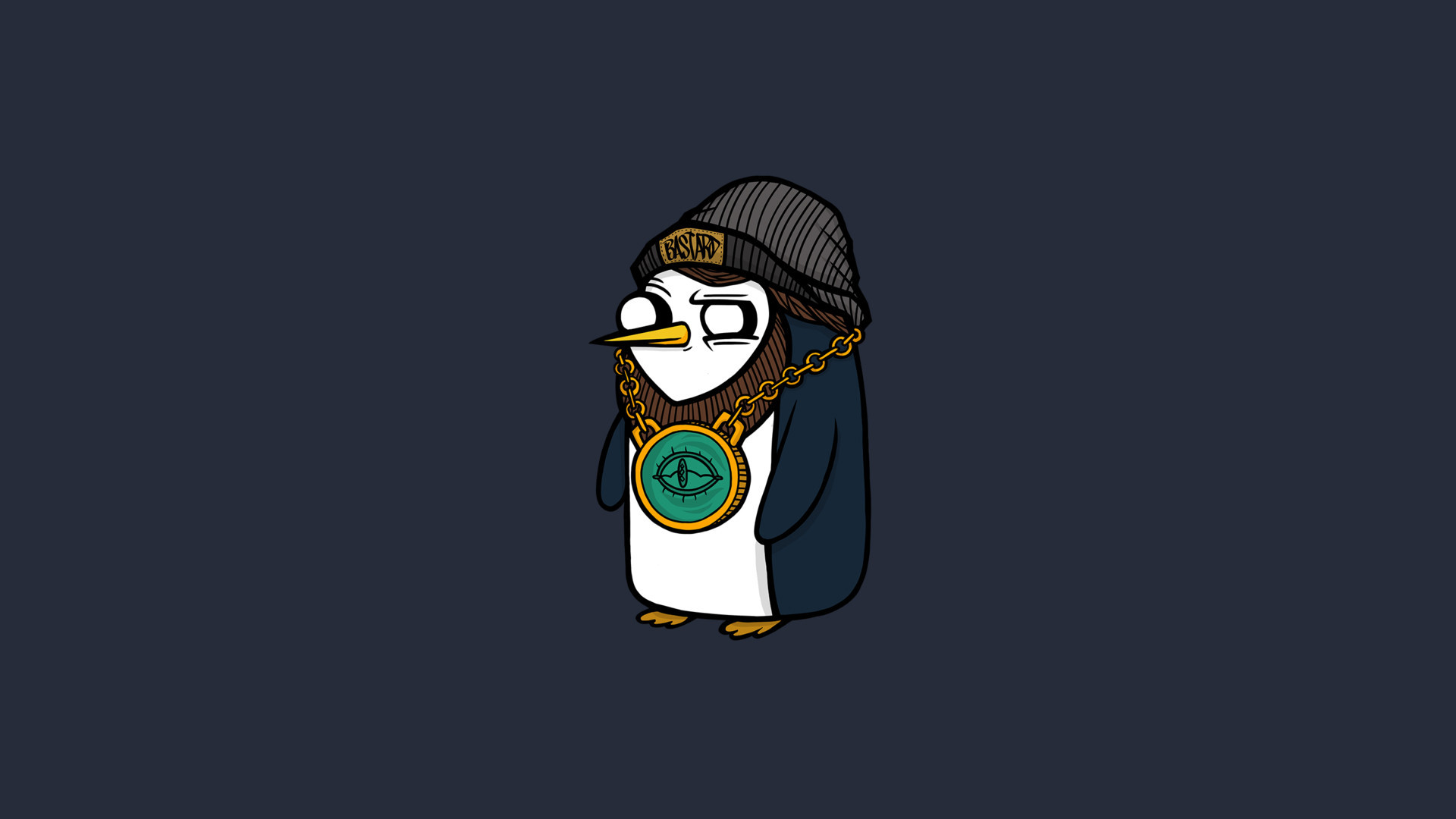 Gunter, Adventure Time, Pinguino, Catena d'oro, Full HD, sfondo per PC