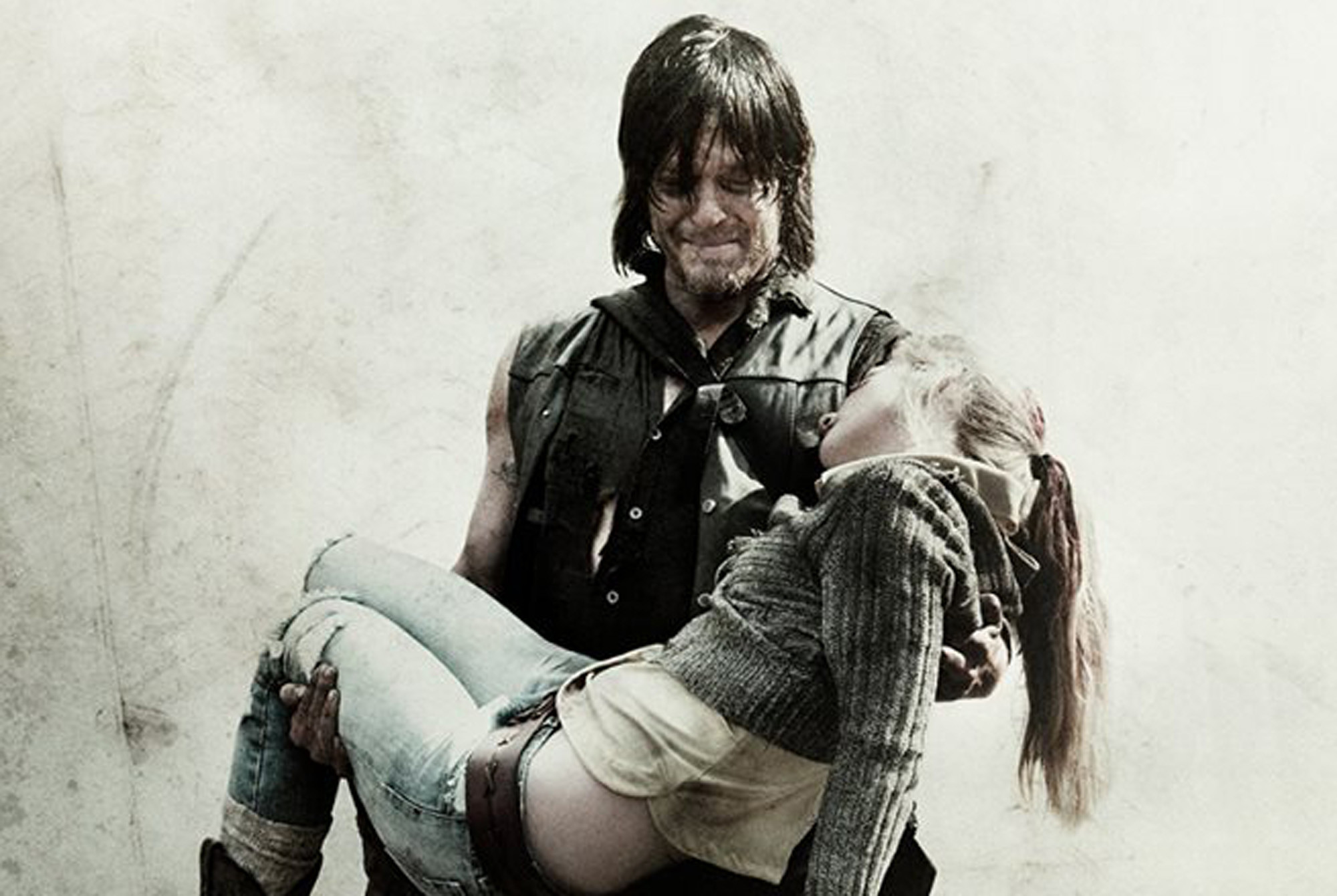 Daryl Dixon, Norman Reedus, Beth Greene, The Walking Dead, Desaturato, sfondo desktop Full HD