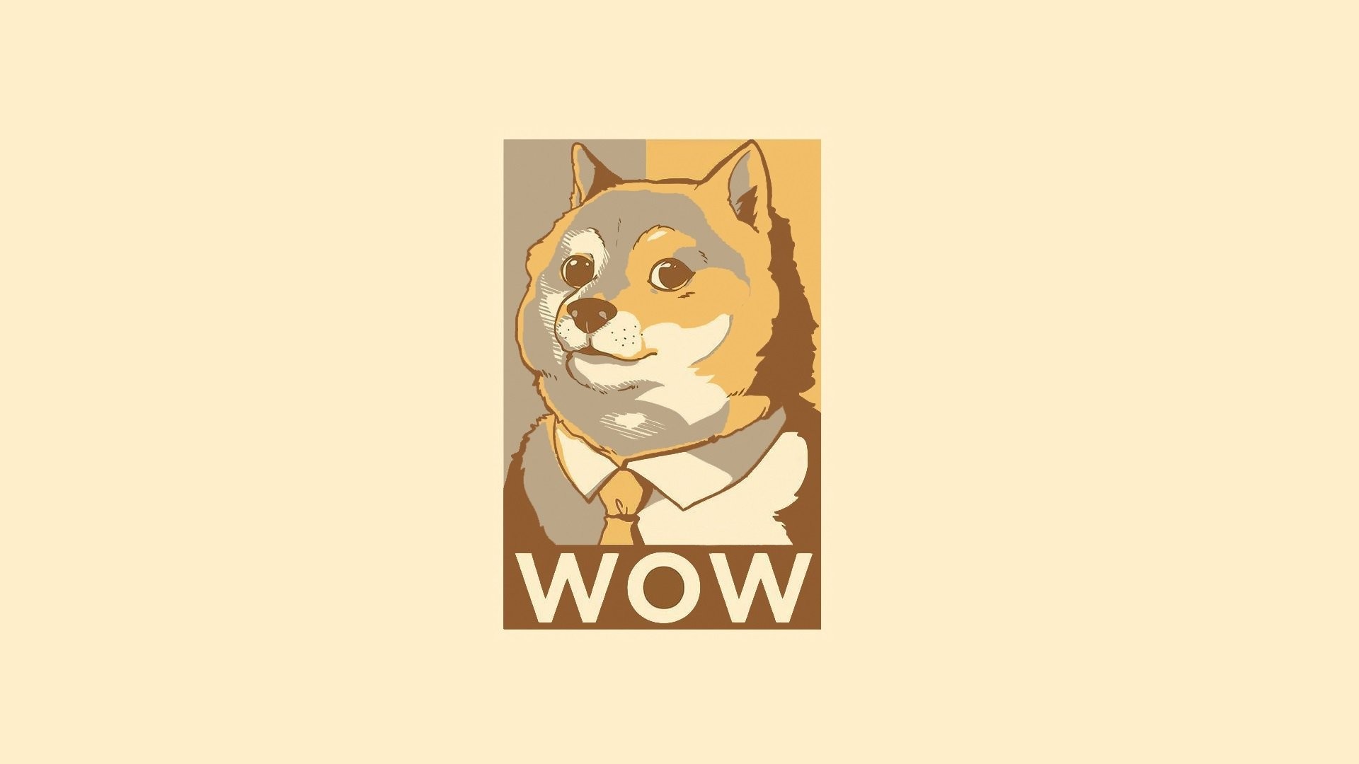 Doge, Wow, Poster, Illustrazione, 16:9 Full HD, wallpaper widescreen