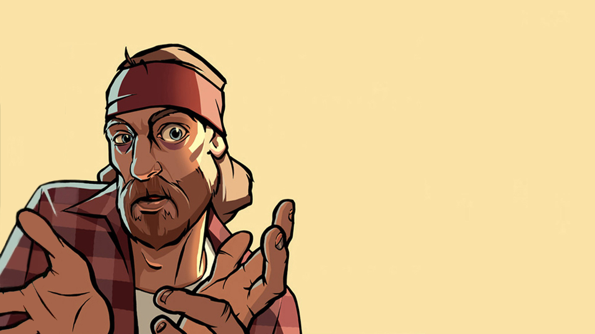 The Truth, GTA San Andreas, Artwork, Sfondo beige, Full HD, wallpaper per PC