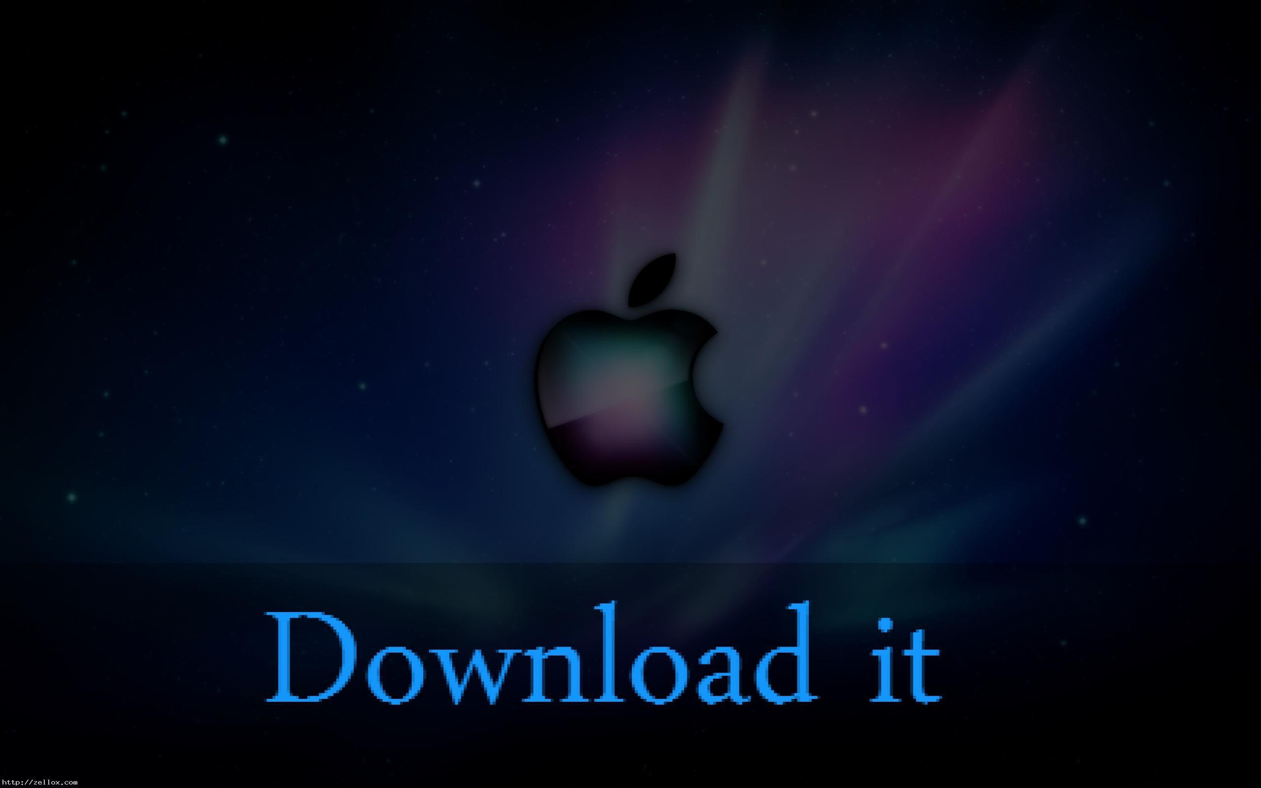 Logo Apple, Aurora, Blu scuro, 2K, sfondo per PC
