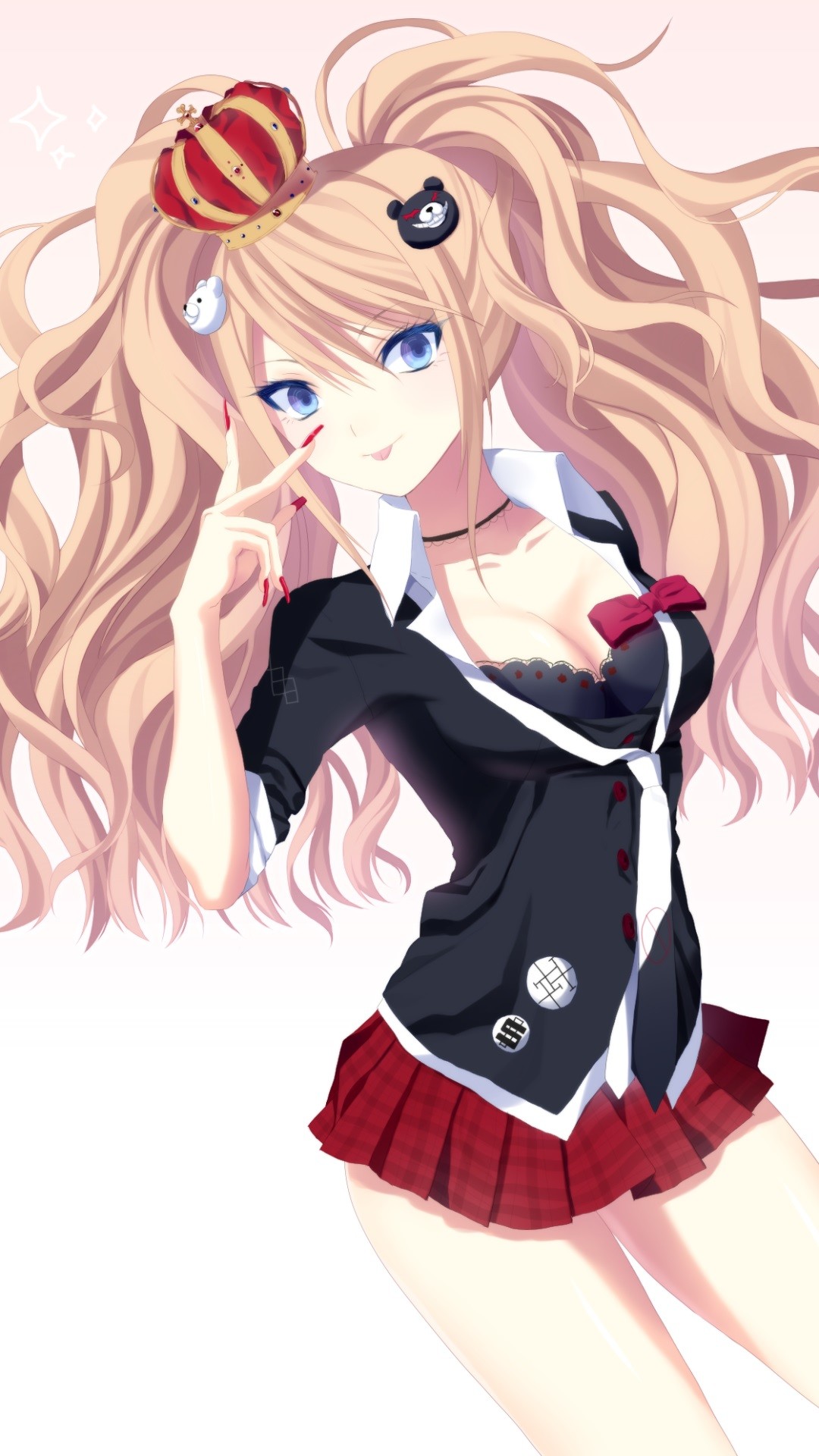 Junko Enoshima, Danganronpa, Anime, Codini, Full HD, sfondo per iPhone e Android