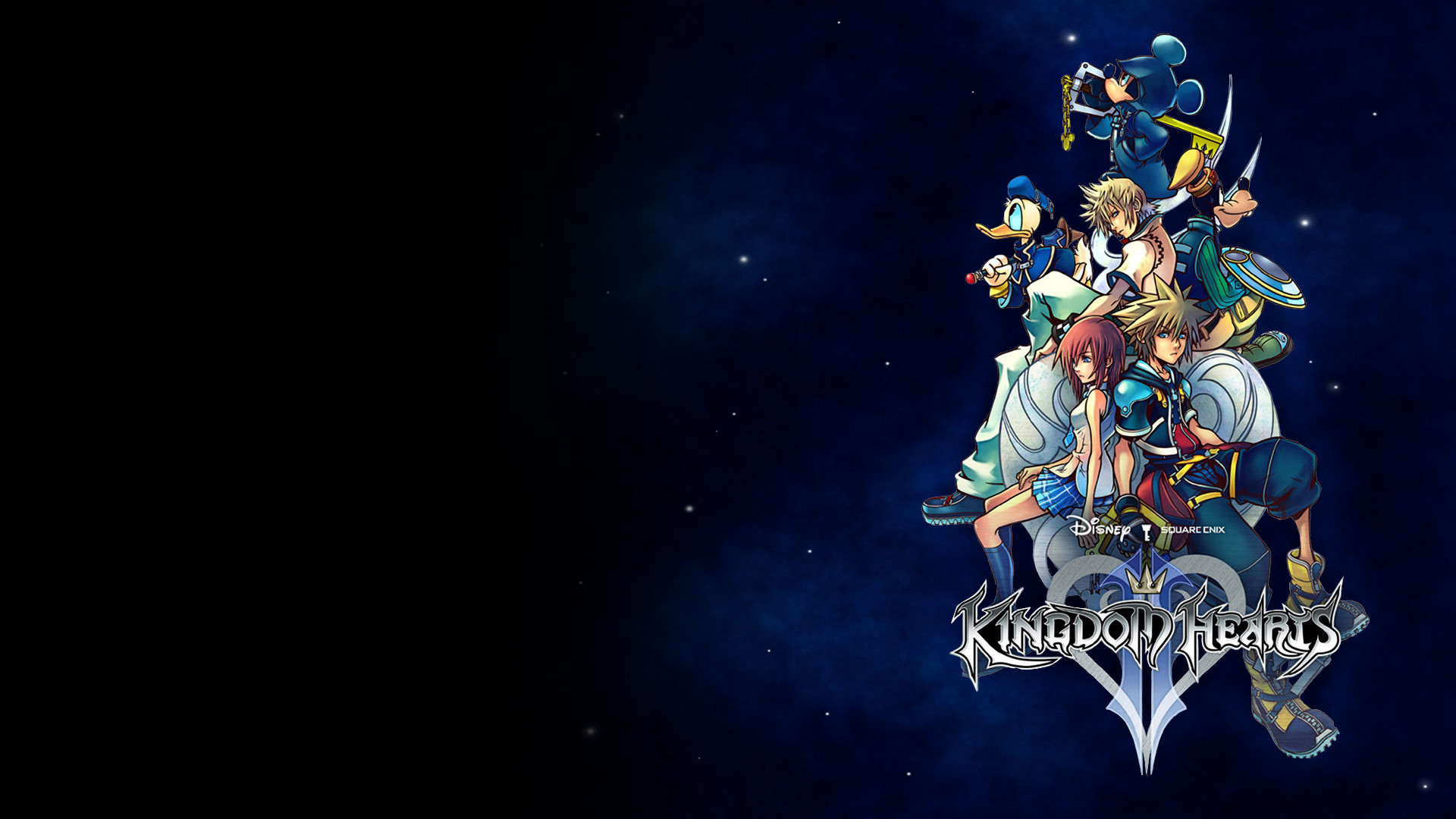 Sora, Topolino, Paperino, Pippo, Kingdom Hearts II, Logo, Full HD 1080p, sfondo desktop
