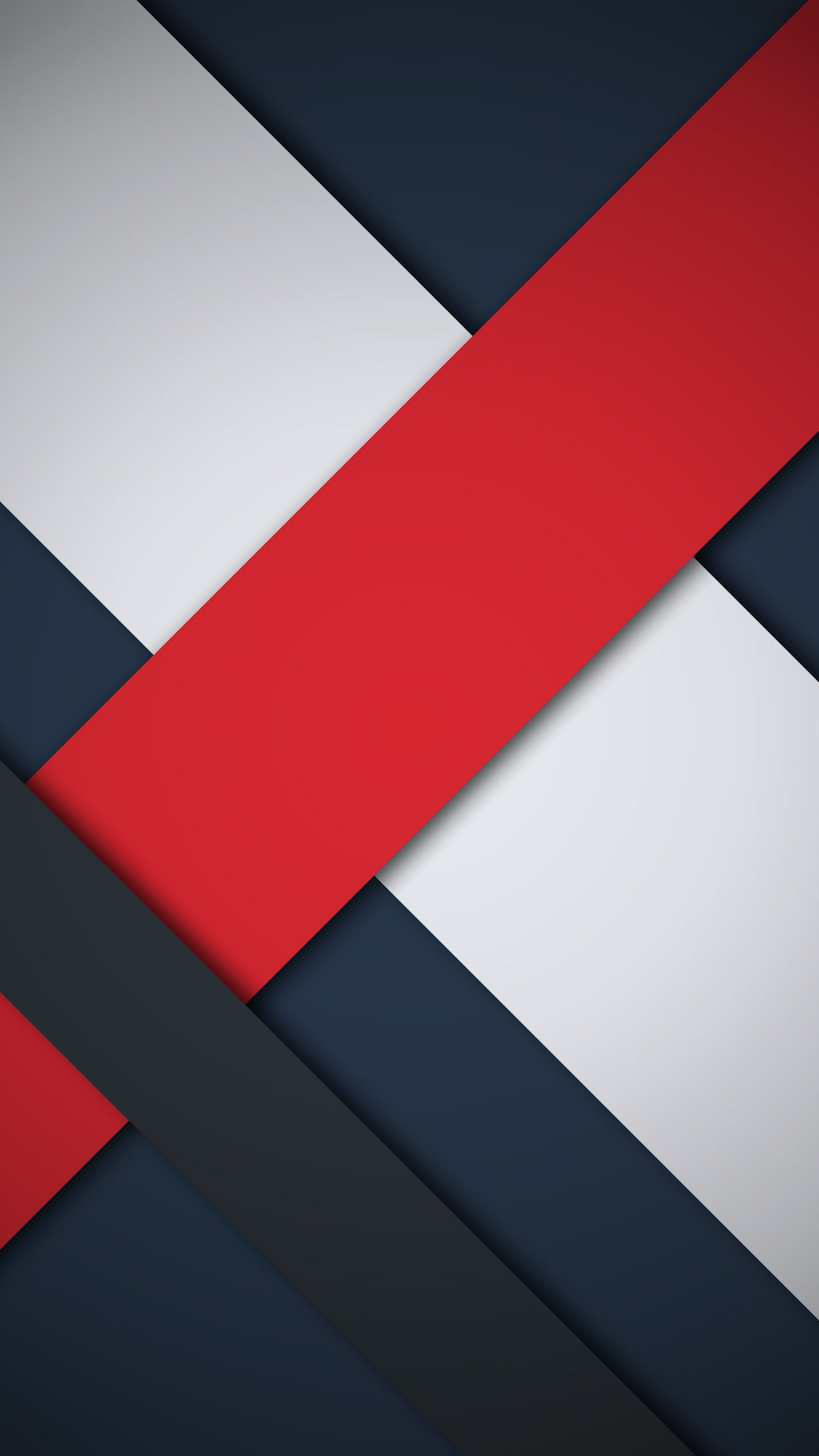 Material design, Strisce, Rosso e bianco, schermata Home del cellulare