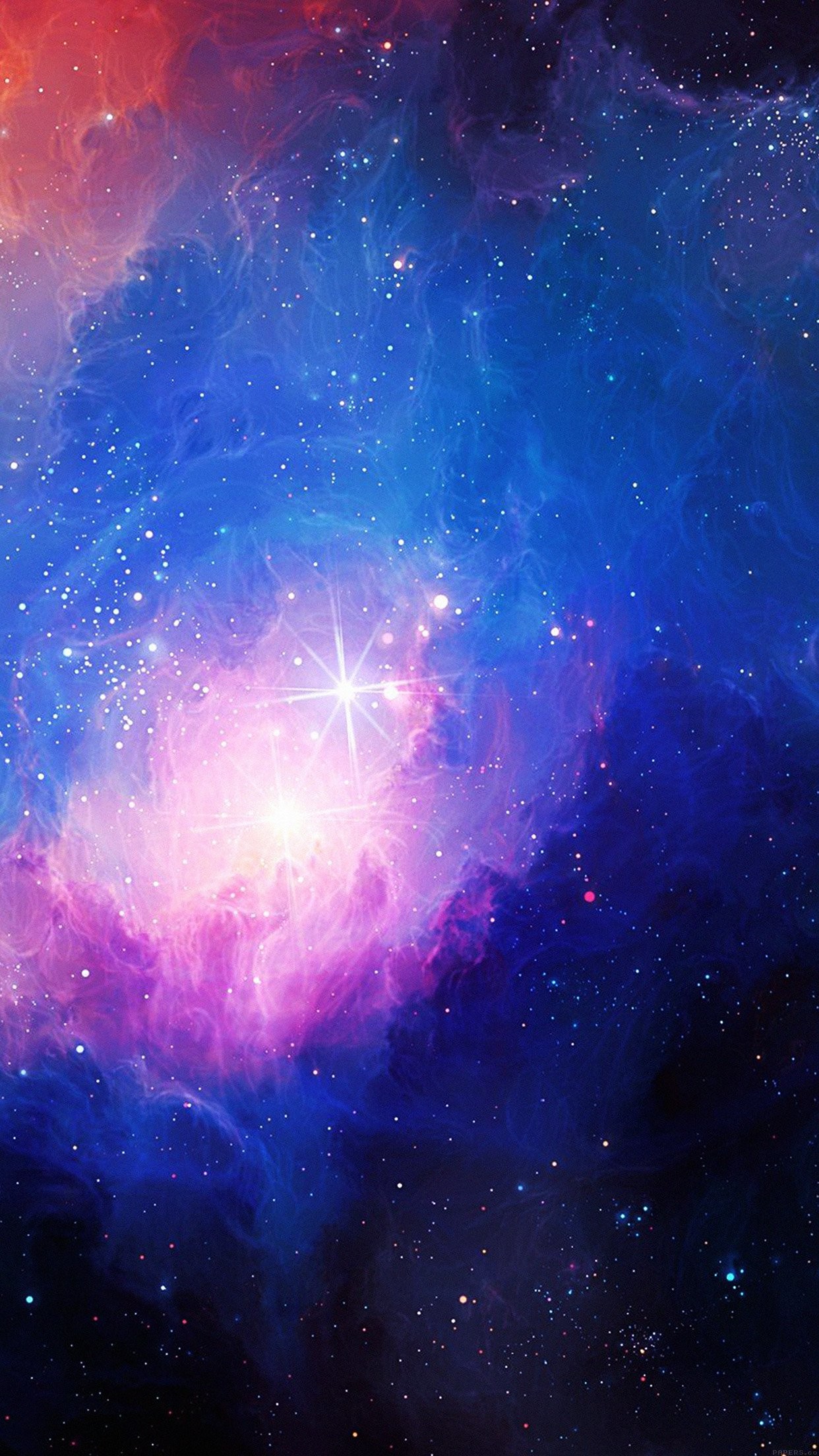 Nebulosa, Blu, Rosa, Spazio, Full HD, sfondo verticale per cellulare