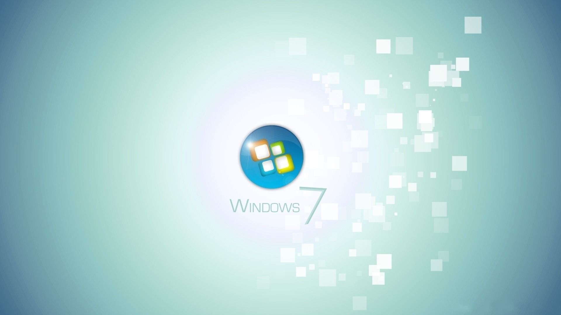 Windows 7, Logo Windows, Quadrati, Sfondo chiaro, 1920x1080, wallpaper desktop