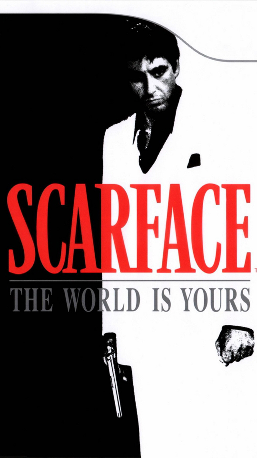 Scarface, Tony Montana, The World Is Yours, Locandina, Al Pacino, sfondo 1080x1920 per cellulare