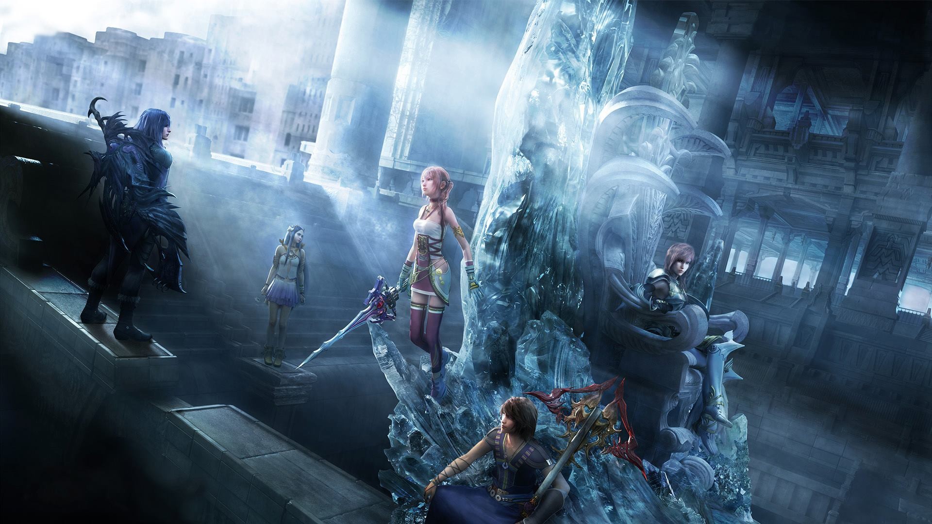 Final Fantasy XIII-2, Serah Farron, Noel Kreiss, Final Fantasy, 16:9 Full HD, sfondo widescreen