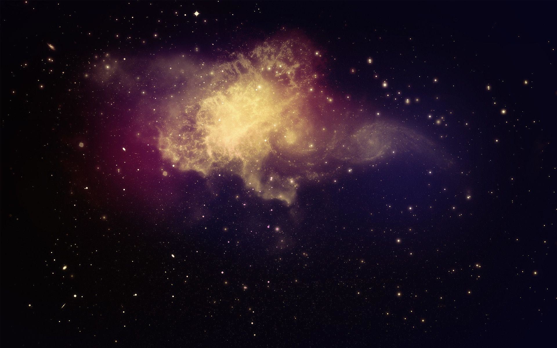 Nebulosa, Stelle, Spazio, Oro, 16:10 Full HD, sfondo widescreen