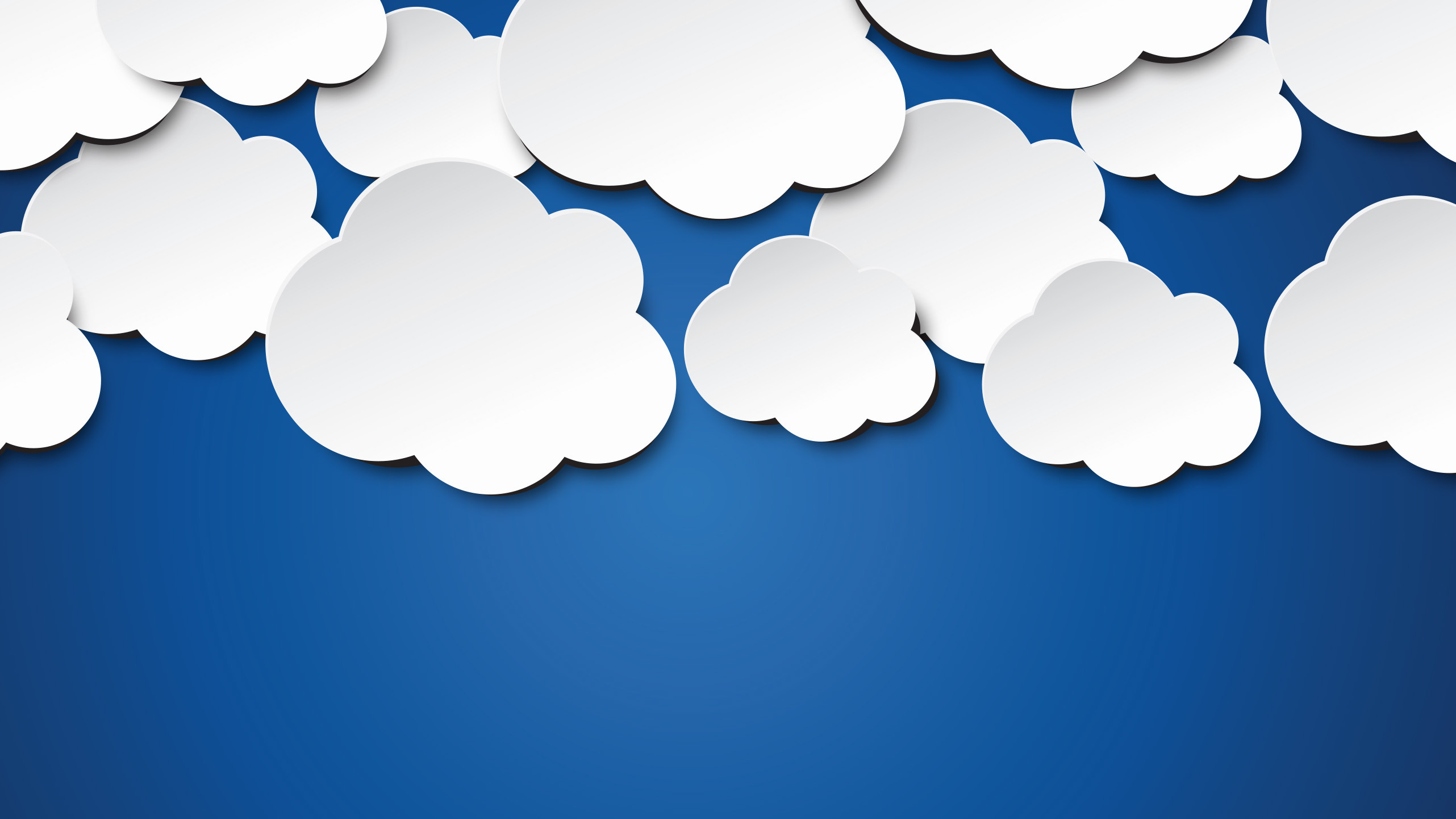 Nuvole di carta, Cielo blu, Papercraft, 2K, sfondo per desktop