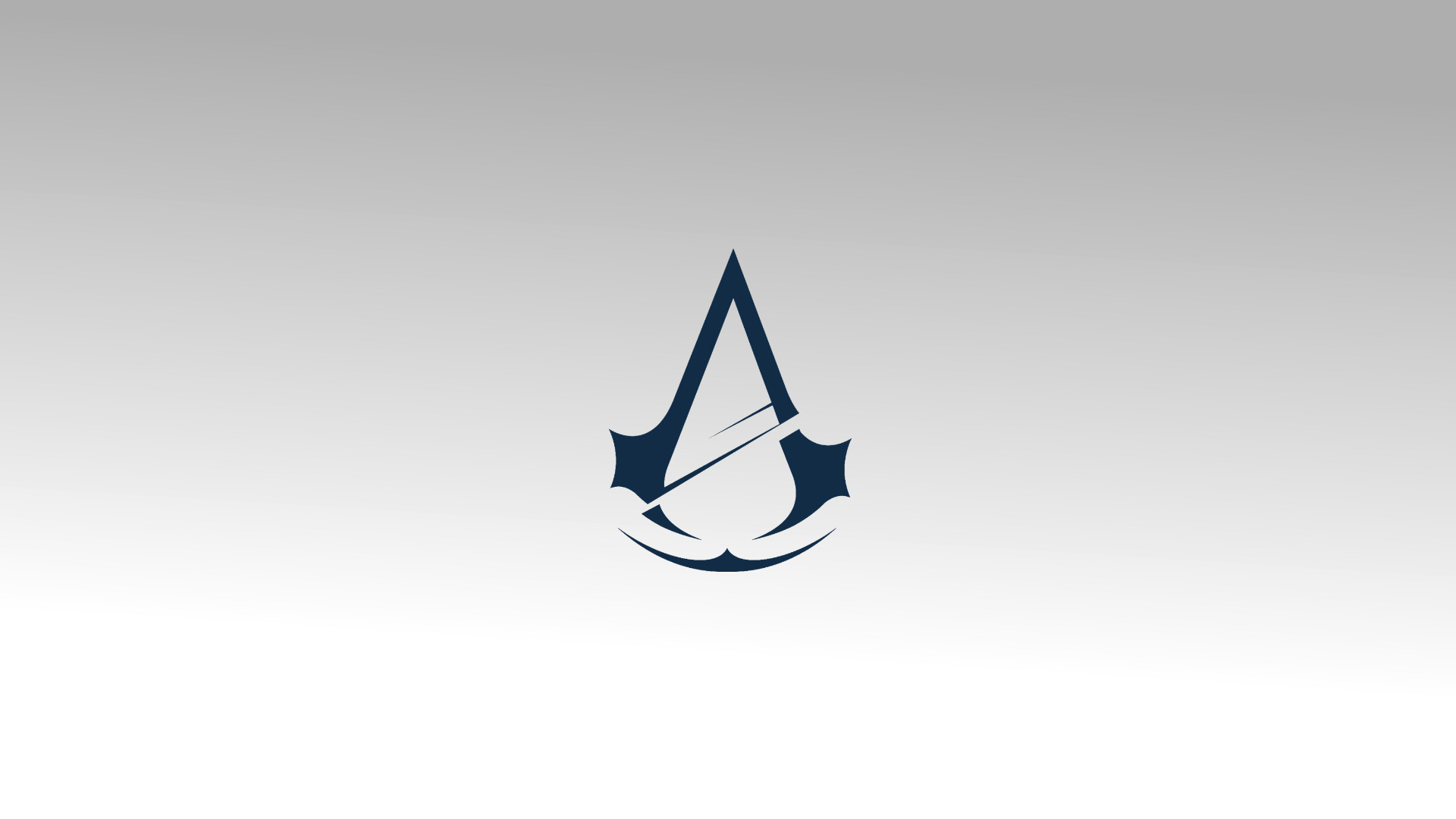 Simbolo degli Assassini, Assassin's Creed Unity, Logo, Minimalismo, Grigio, sfondo Full HD per computer