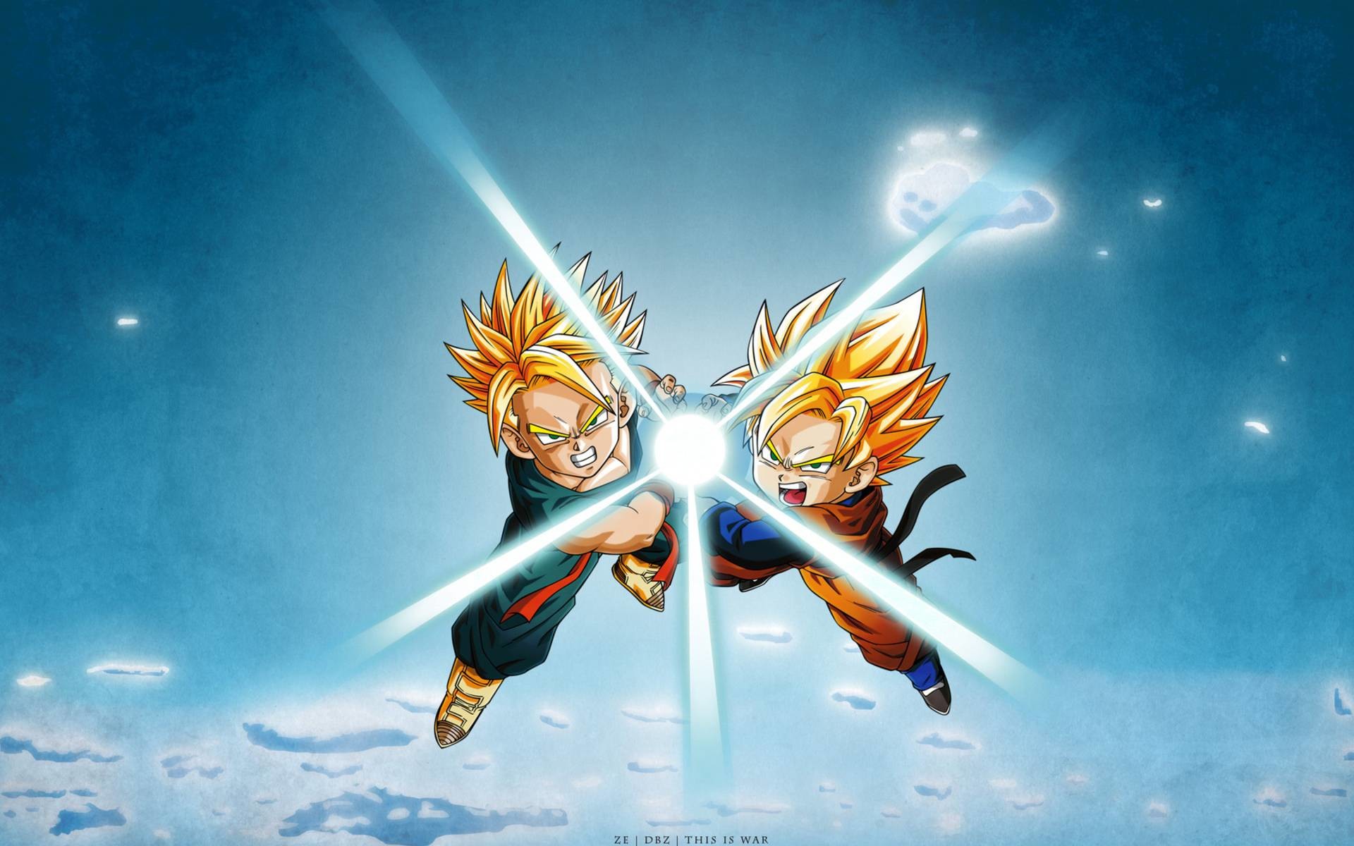 Goten, Trunks, Super Saiyan, Dragon Ball Z, 1920x1200, sfondo MacBook Pro