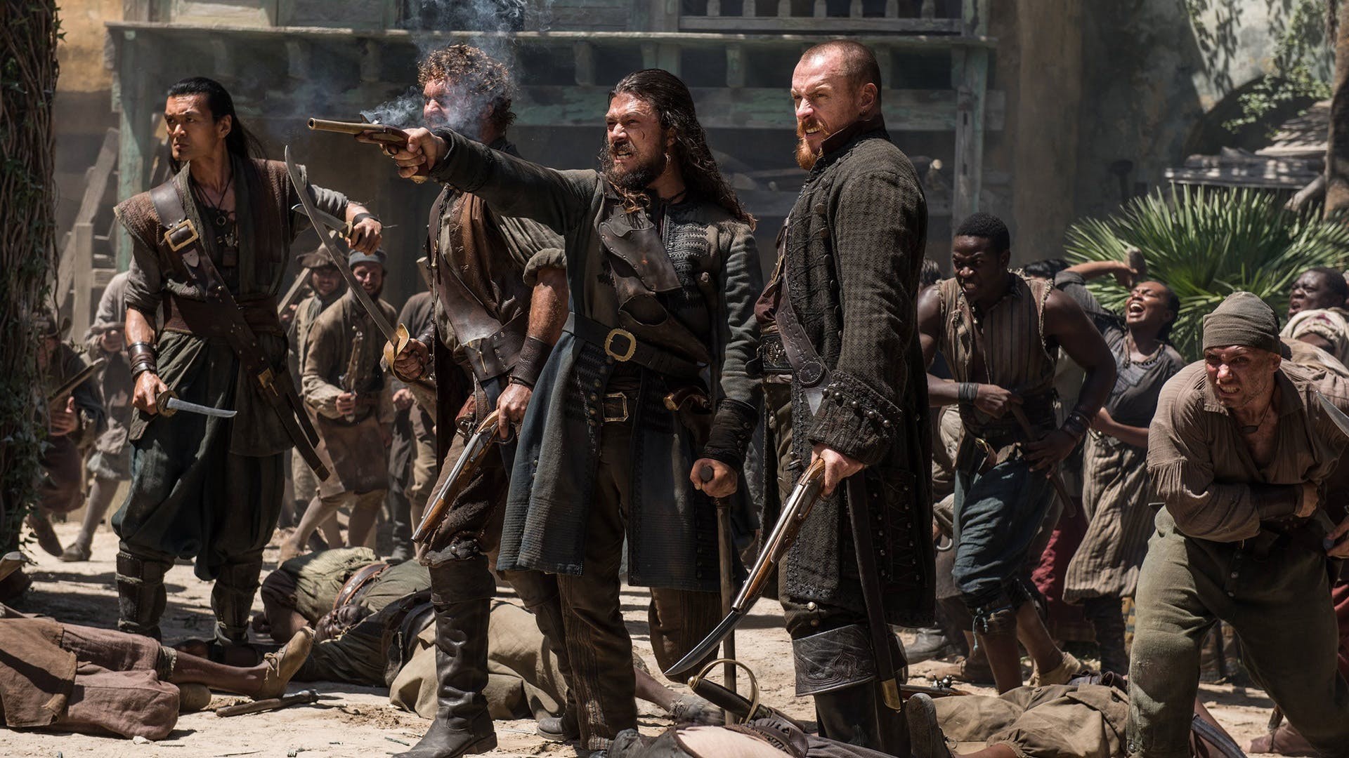 Black Sails, Ciurma, Pirati, Pistole, 16:9 Full HD, sfondo widescreen