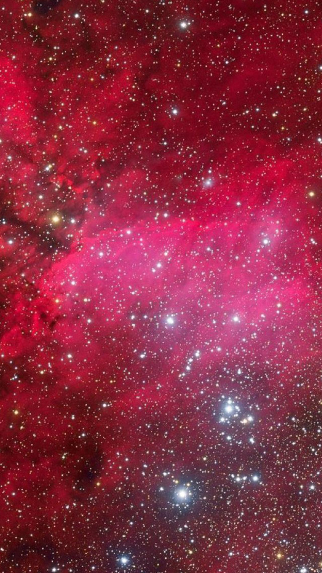 Nebulosa rossa, Stelle, Spazio, Full HD, sfondo verticale per cellulare