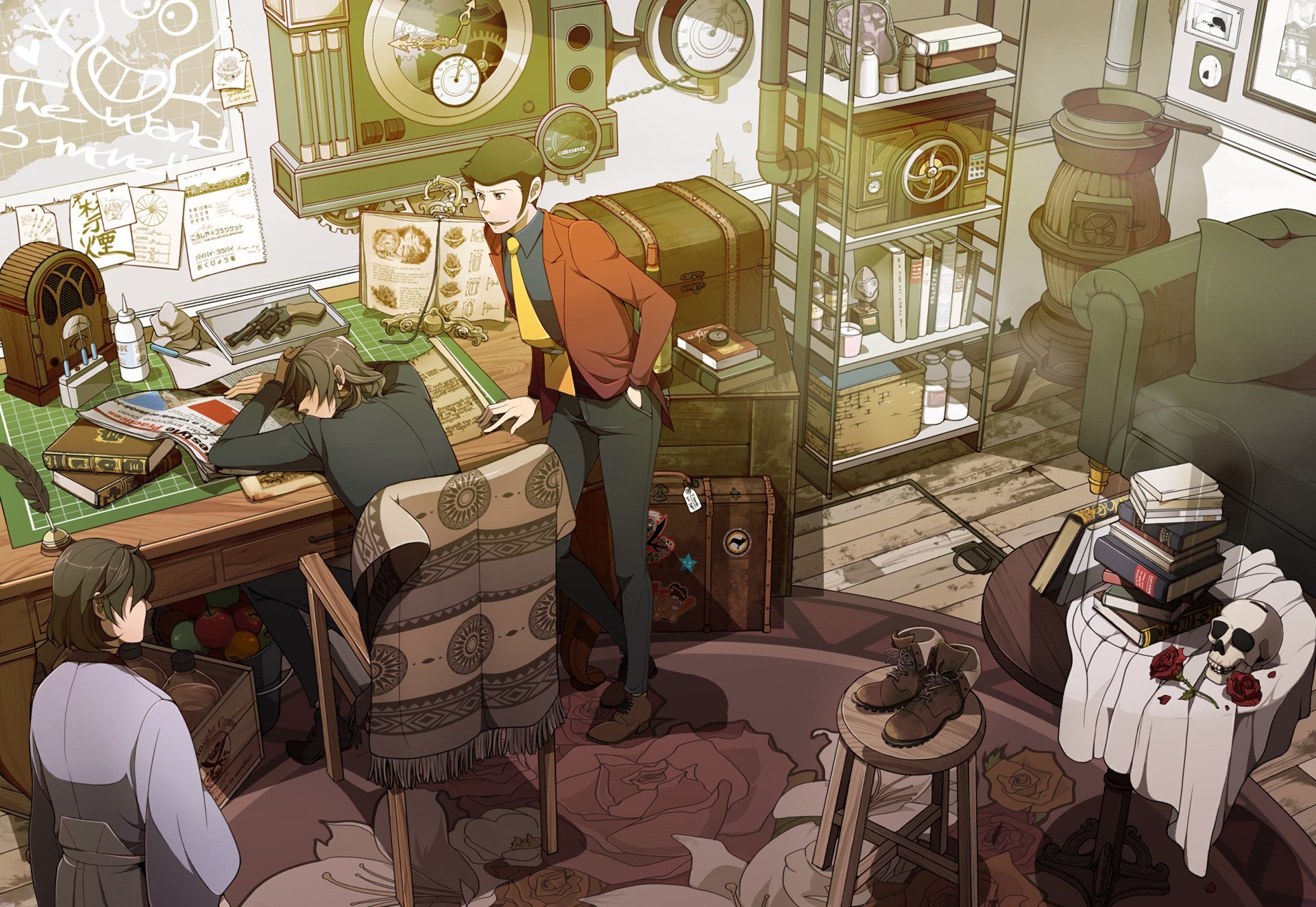 Lupin III, Stanza, Fan art, Vintage, Full HD, sfondo per portatile