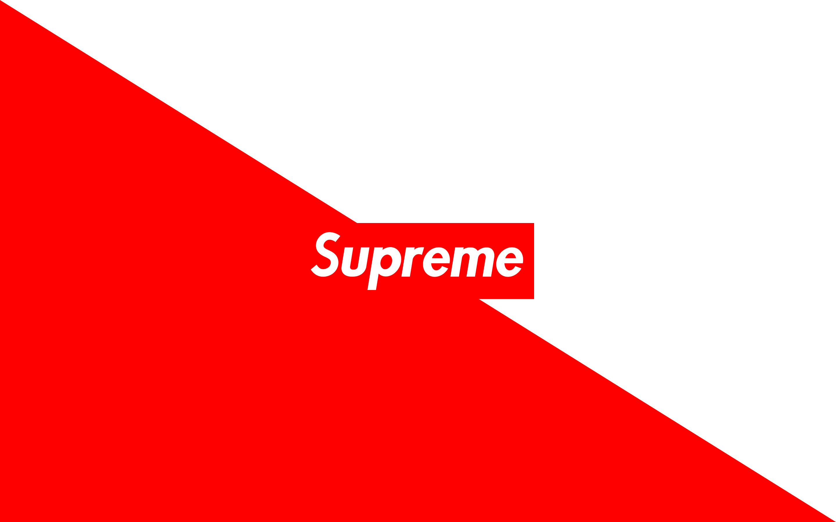 Logo Supreme, Supreme, Triangolo rosso, Minimalismo, 2K, sfondo desktop