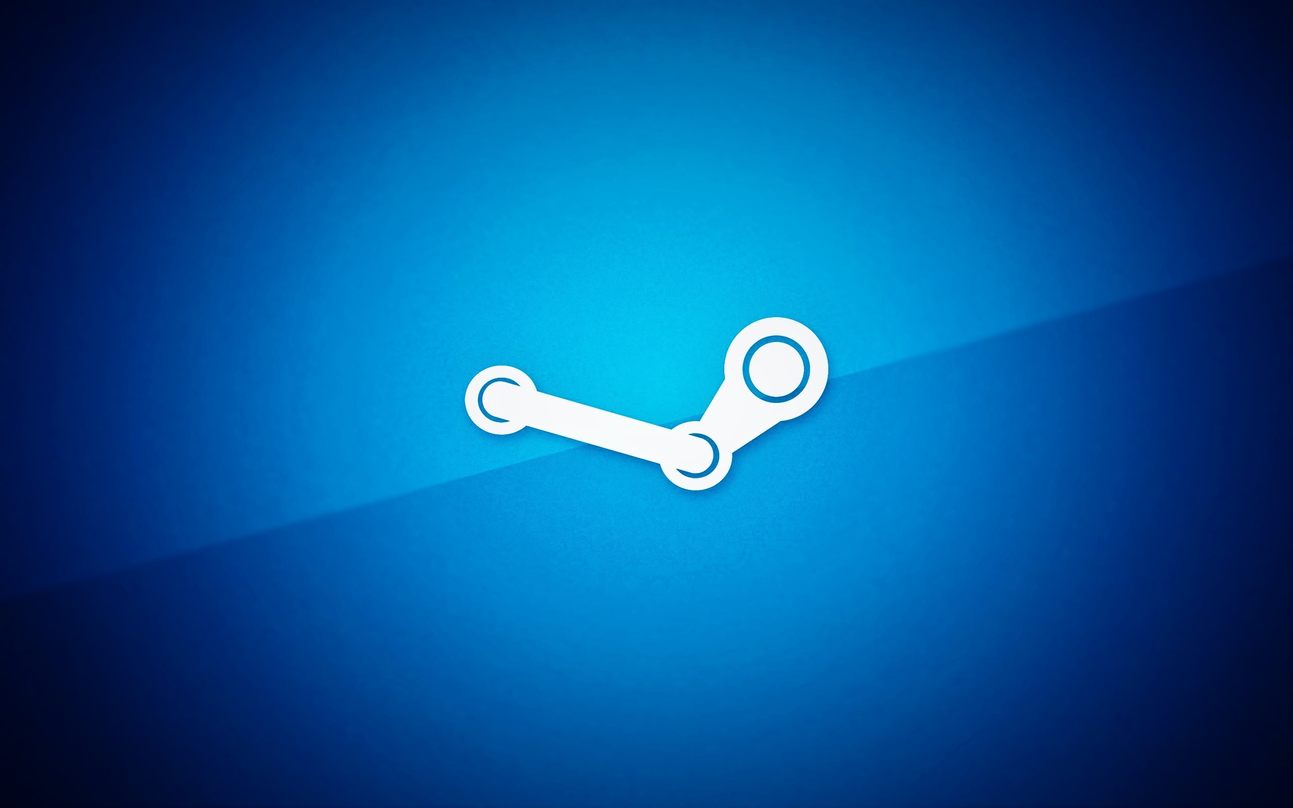 Logo Steam, Steam, Blu, 2560x1600, sfondo MacBook Pro