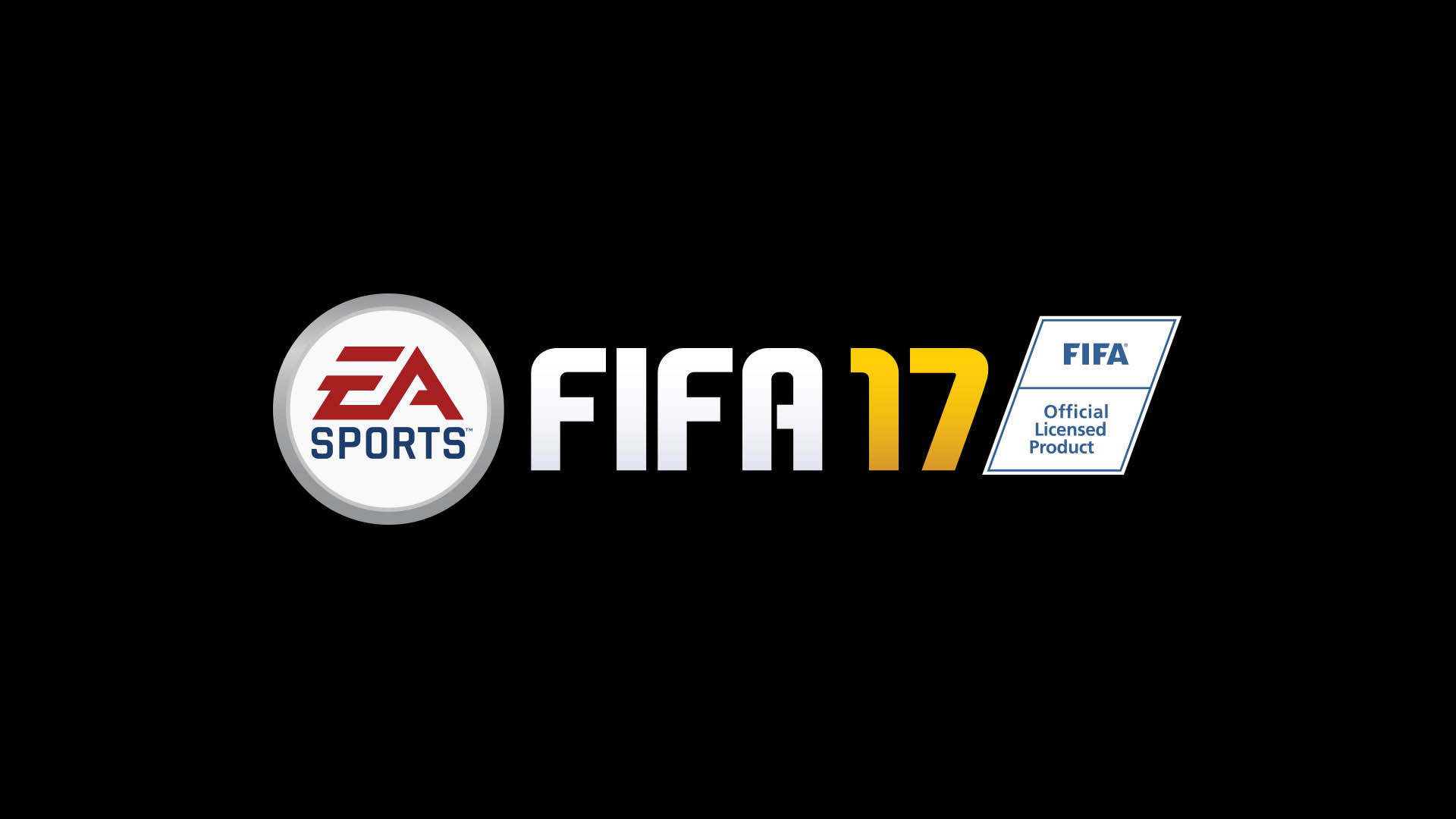 FIFA 17, EA Sports, Logo, Sfondo nero, 16:9 Full HD, wallpaper widescreen